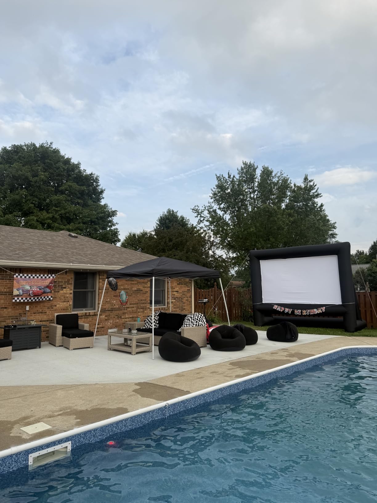 GYUEM 21 Feet Inflatable Projector Screen Outdoor Blow Up Movie Screen customer photo 1