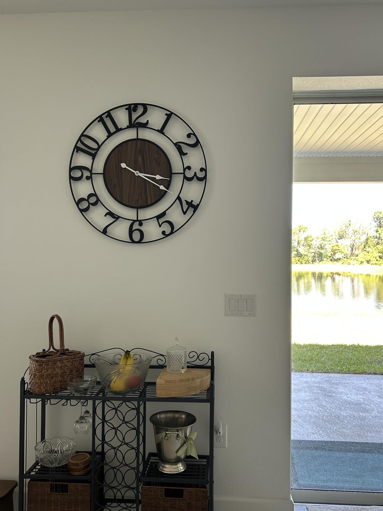Large Metal Wall Clock, 30 Inch Retro Decorative Silent, Non Ticking, Battery Operated Modern Big Wood Wall Clock for Living Room, Farmhouse, Bedroom, Fireplace, Kitchen, Office, Home Decor customer photo 2