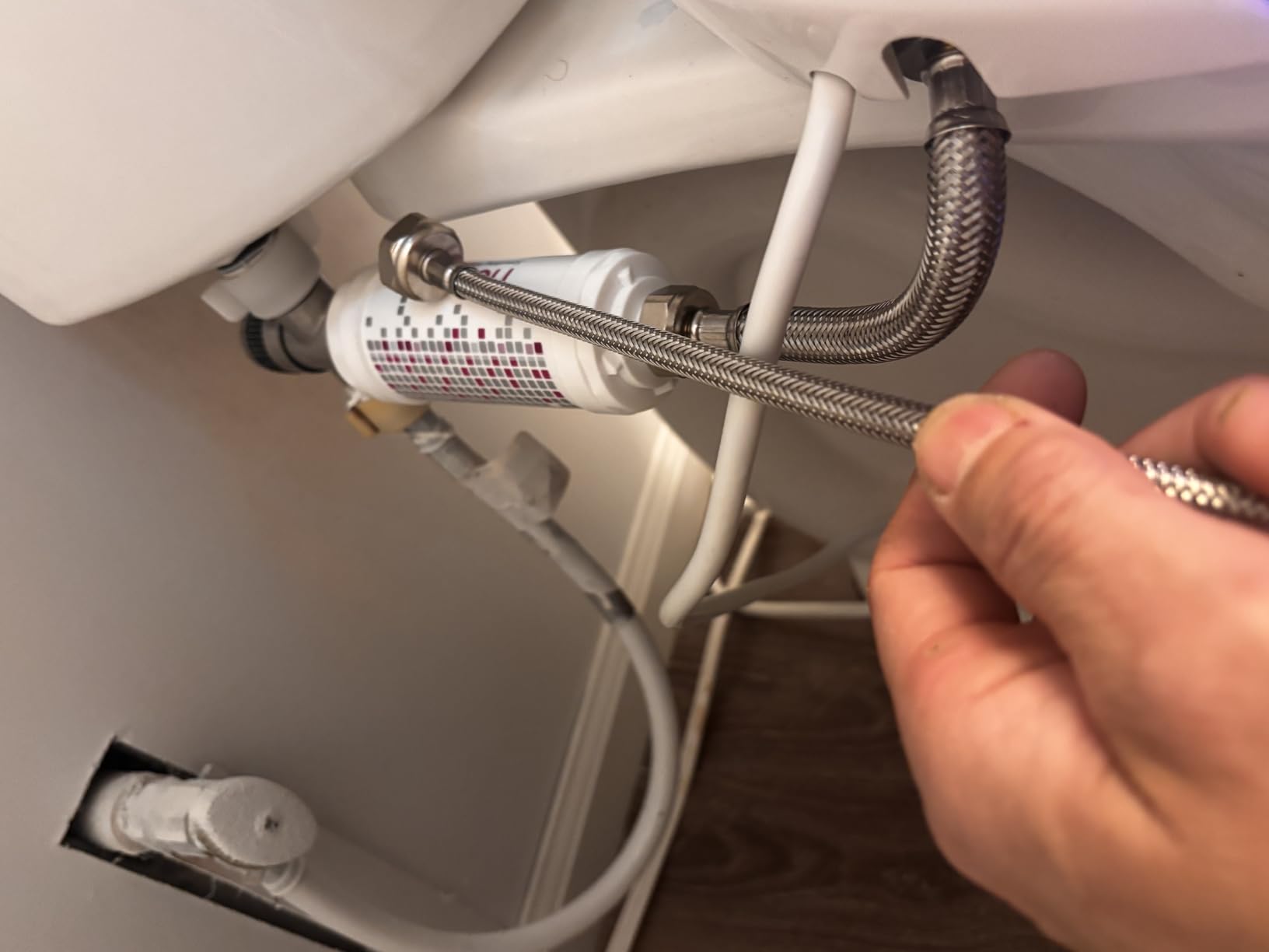 JOMOO Smart Bidet Toilet Seat Elongated, Electric Bidet with Heated Seat, Warm Air Dryer, Self-Cleaning Stainless Steel Nozzle, Remote Control, Night Light, Easy Installation customer photo 2