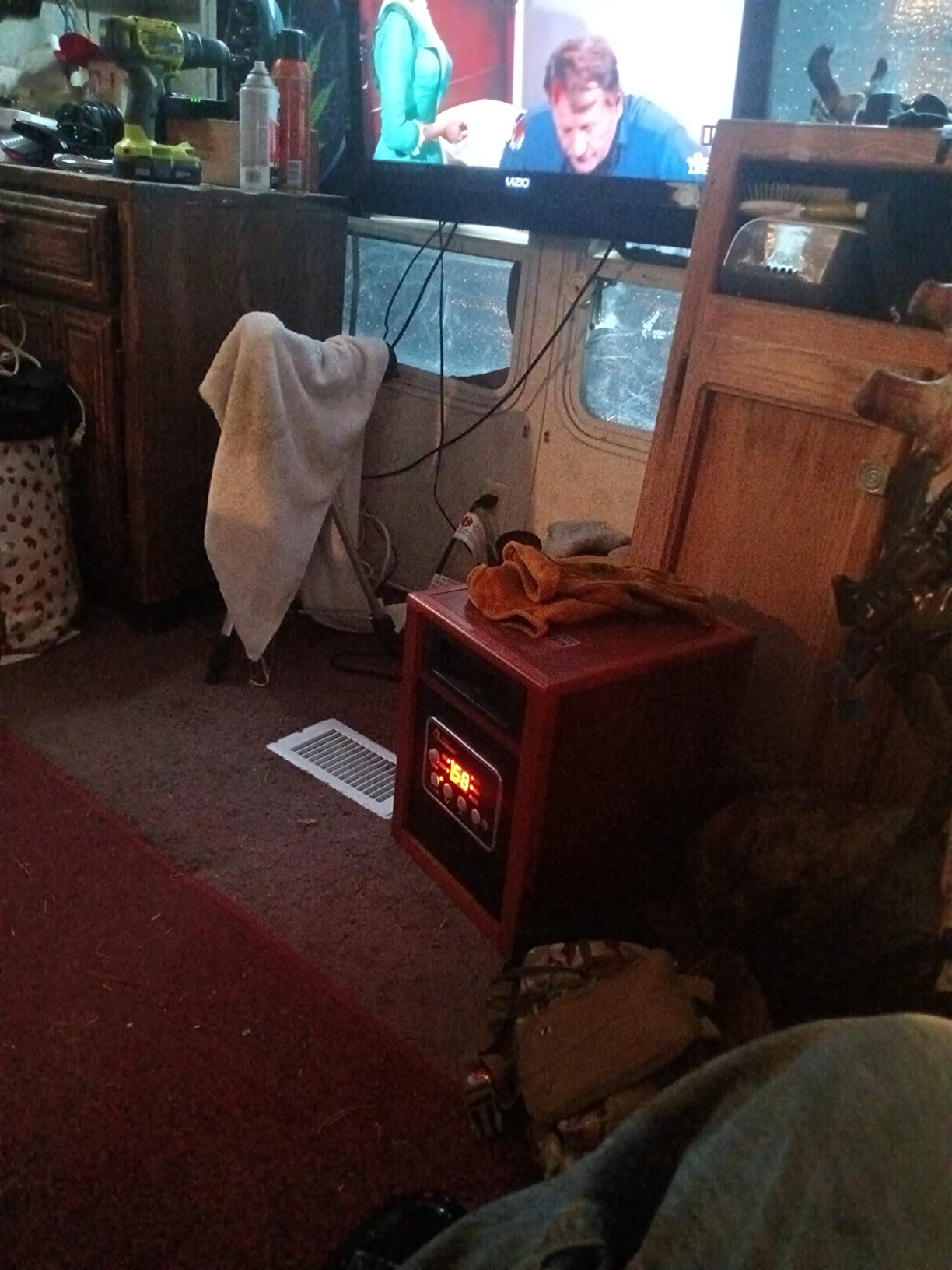 DR. INFRARED HEATER DR-991 Portable Electric Fireplace Space Heater w/Humidifier & Remote, Infrared Heat, 3D Flame Effect, Timer, Quiet, 1500W, ETL Listed, Freestanding, LED Display customer photo 2