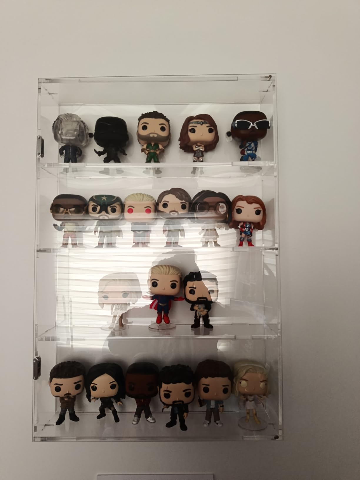 Oversized Display Case Compatible with Funko Pop Out of Box, Acrylic Floating Shelf Wall Mounted, Clear Display Cabinet Box for Collectibles, Toys, Figure Stand Storage (Clear-4 Tier) customer photo 1