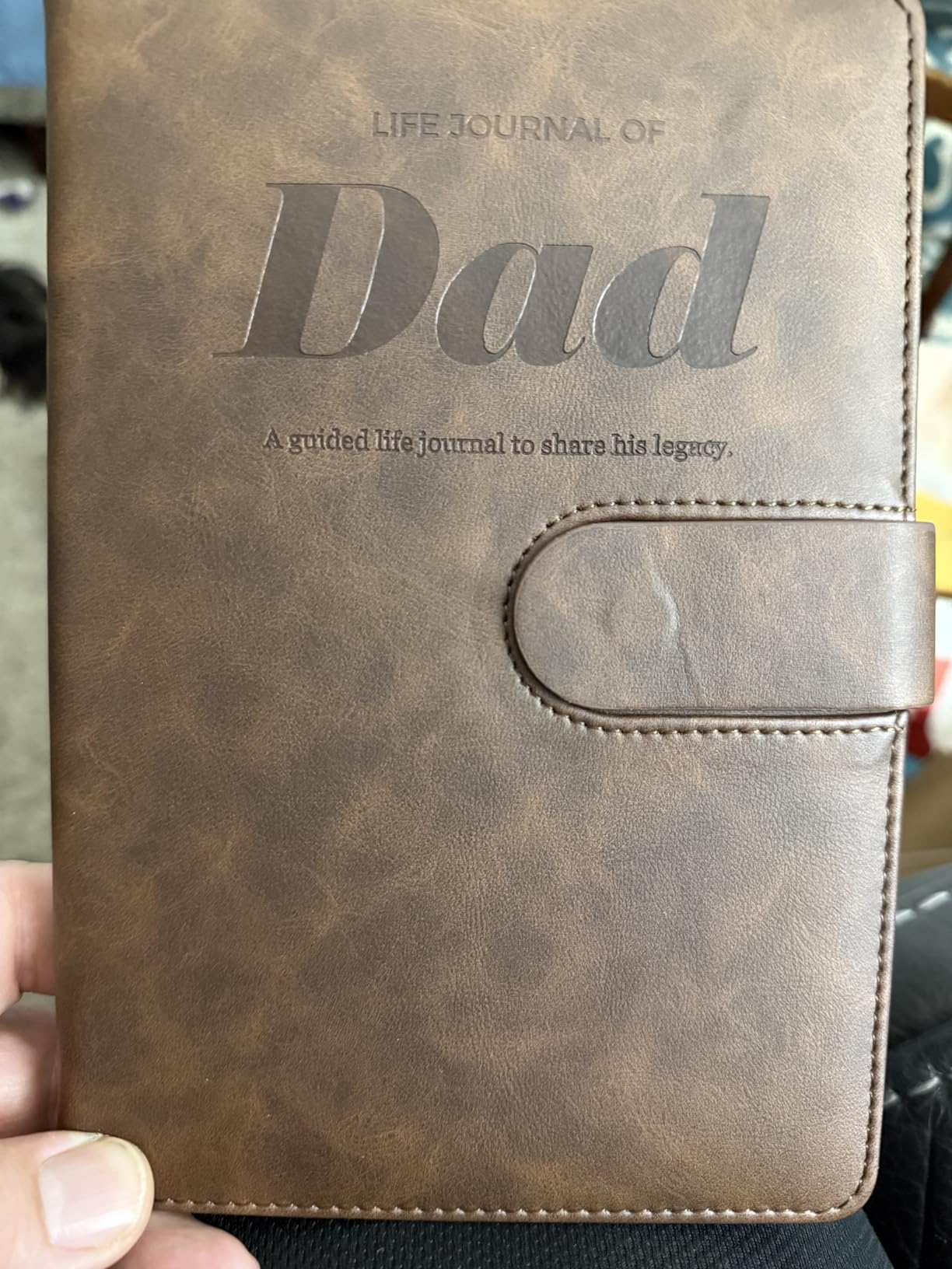 Grandpa I Want to Know Your Life Story Leather Journal (Hardcover): A Grandpa's Memory and Keepsake Guided Legacy Journal customer photo 1