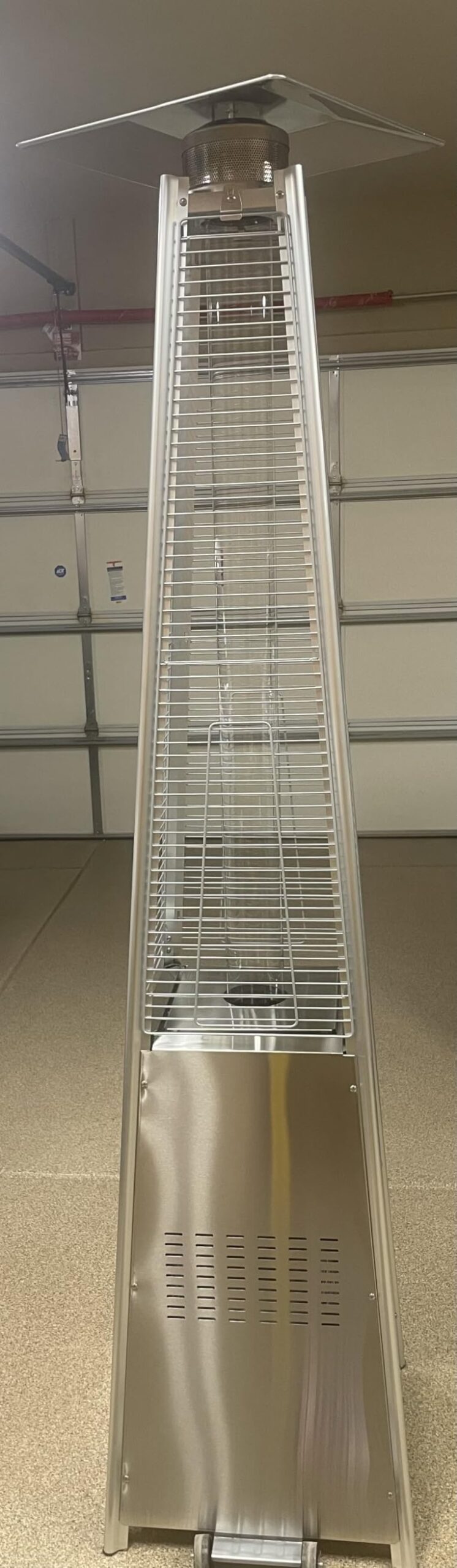 GLANC 48,000 BTU Pyramid Patio Heater, Outdoor Patio Heaters for Outdoor Use with Cover & Wheels, 88