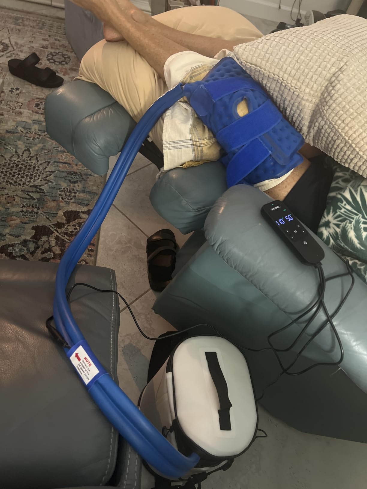 ONLYCARE Cold Therapy Machine, Ice Machine for Knee After Surgery | Portable Ice Therapy Machine with Quiet Pump, Large Cold Pad for Ankle, Arm Joints, Sports Injuries, Cryotherapy Pain Relief customer photo 2