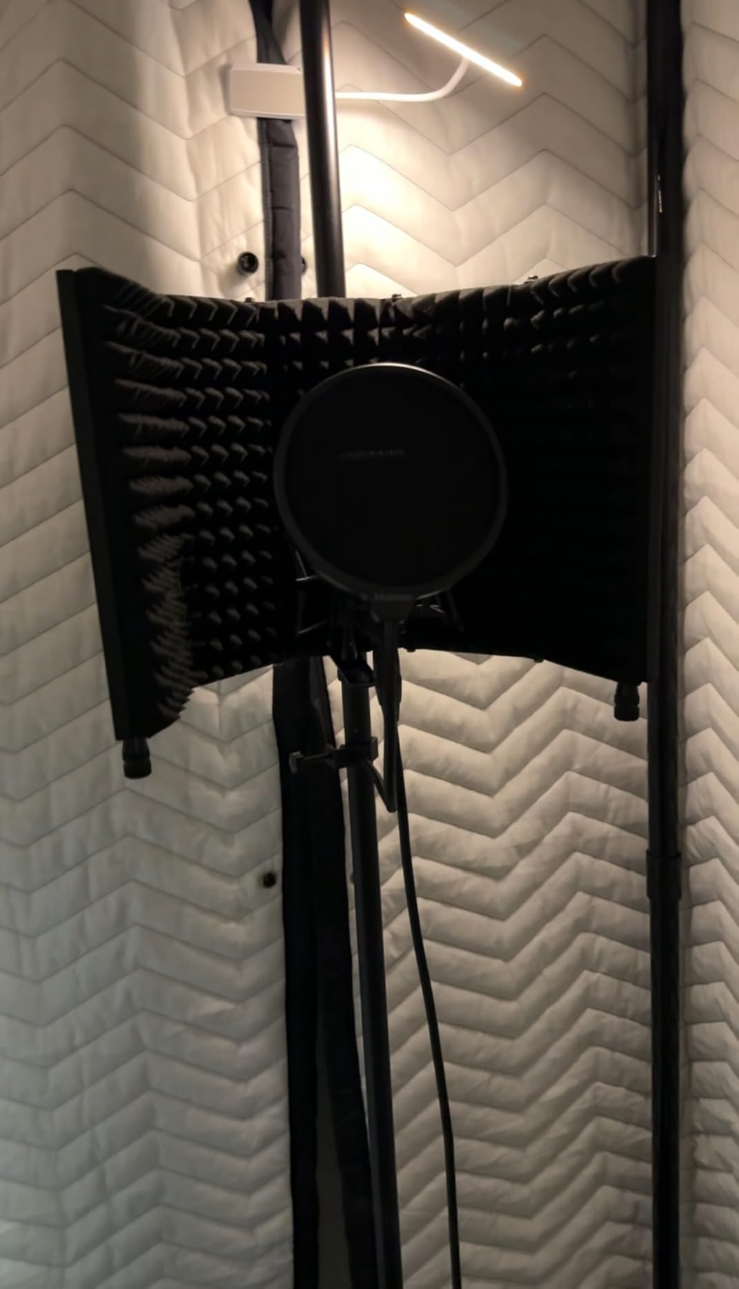 Portable Recording Booth for Home Studio, Vocal Booth for Voiceover | 670+ GSM sound blanket, polyester & non-woven layers, virgin fiberfill, echo reduction for podcast, voice acting & singing customer photo 1