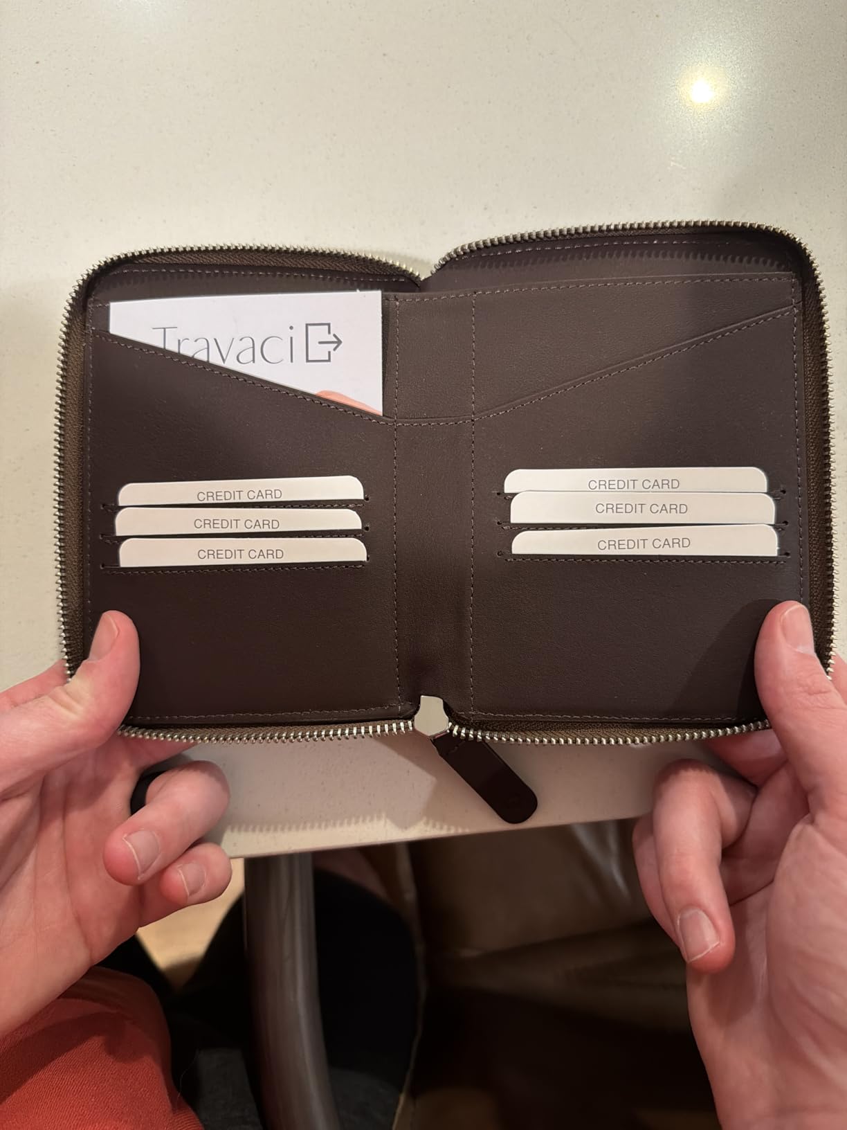 Full Grain Leather Passport Holder for 2 Passports - Dual Passport Holder and Travel Documents Organizer - RFID Travel Wallet for Couples - Dark Brown customer photo 1