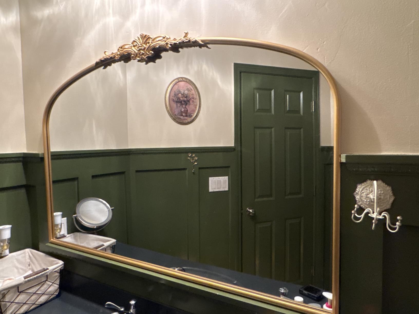 Besdomus Vintage Arched Gold Mirror: 48