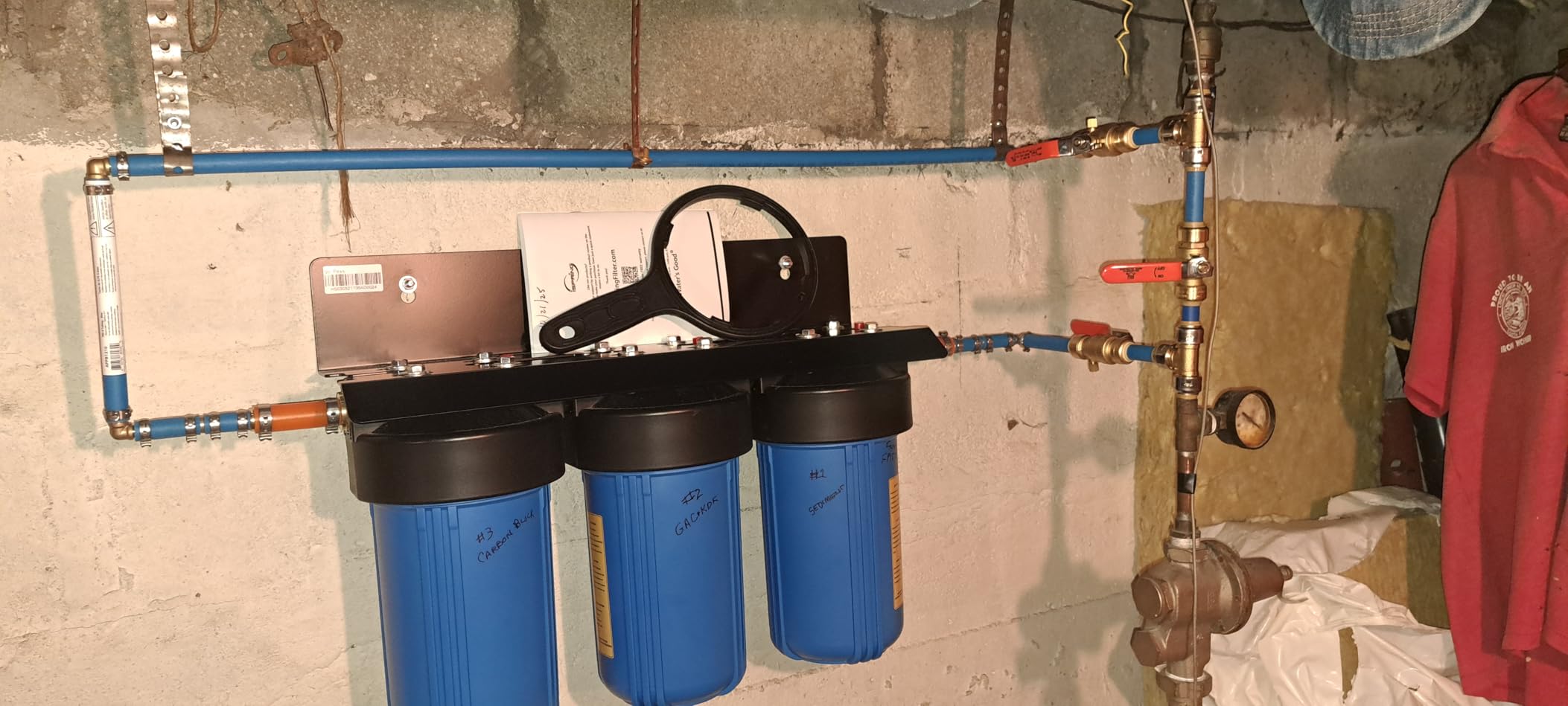 iSpring Iron, Manganese, H2S Whole House Water Filter System | Also Reduces Lead, Mercury, Chlorine, Sediments, 1-Inch Inlet/Outlet, Up to 12 Months or 50K Gallons, Model: WGB31B-MKS customer photo 2