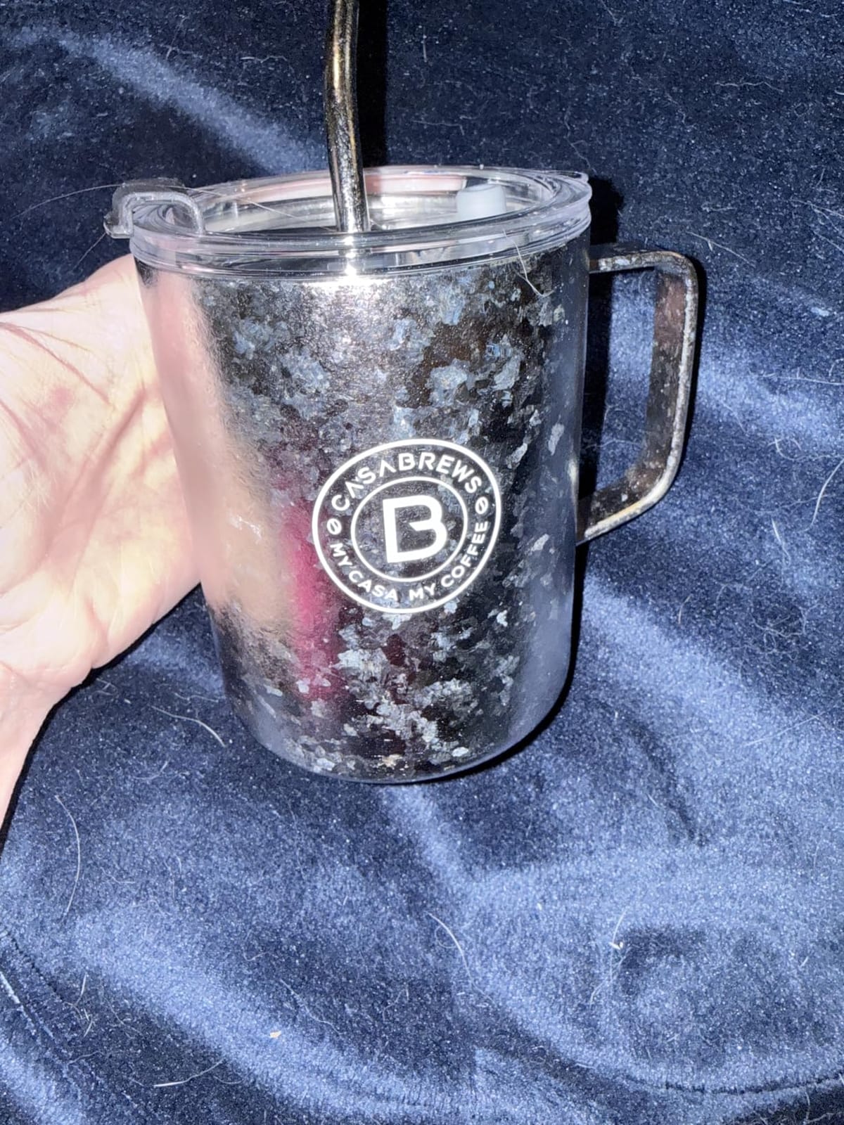 CASABREWS TIMUG Titanium Vacuum Insulated Mug, 12oz Lightweight Coffee Mug with BPA Free Lid, Double Wall Insulation, Acid & Alkali Resistant, Travel Coffee Cup (Silver) customer photo 1