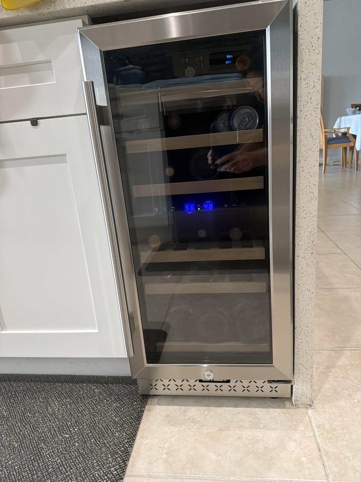 Tylza 3 Drawers Beverage Refrigerator, 190 Cans 24'' Beverage Fridge with Wheels, Outdoor Waterproof, All Stainless Steel Body, Undercounter or Freestanding, Drink Fridge for Home, Patio & Commercial customer photo 1