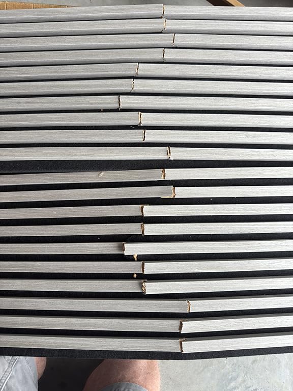 Art3d 3D Fluted Soundproof Wood Textured Slat Wall Panel, 4-Pack, Blackwood | 108 x 12 Inch, Noise Reduction, Durable, Sustainable, Moisture Resistant, Easy Mounting, Long Lasting, Home Decor, Office Use customer photo 1