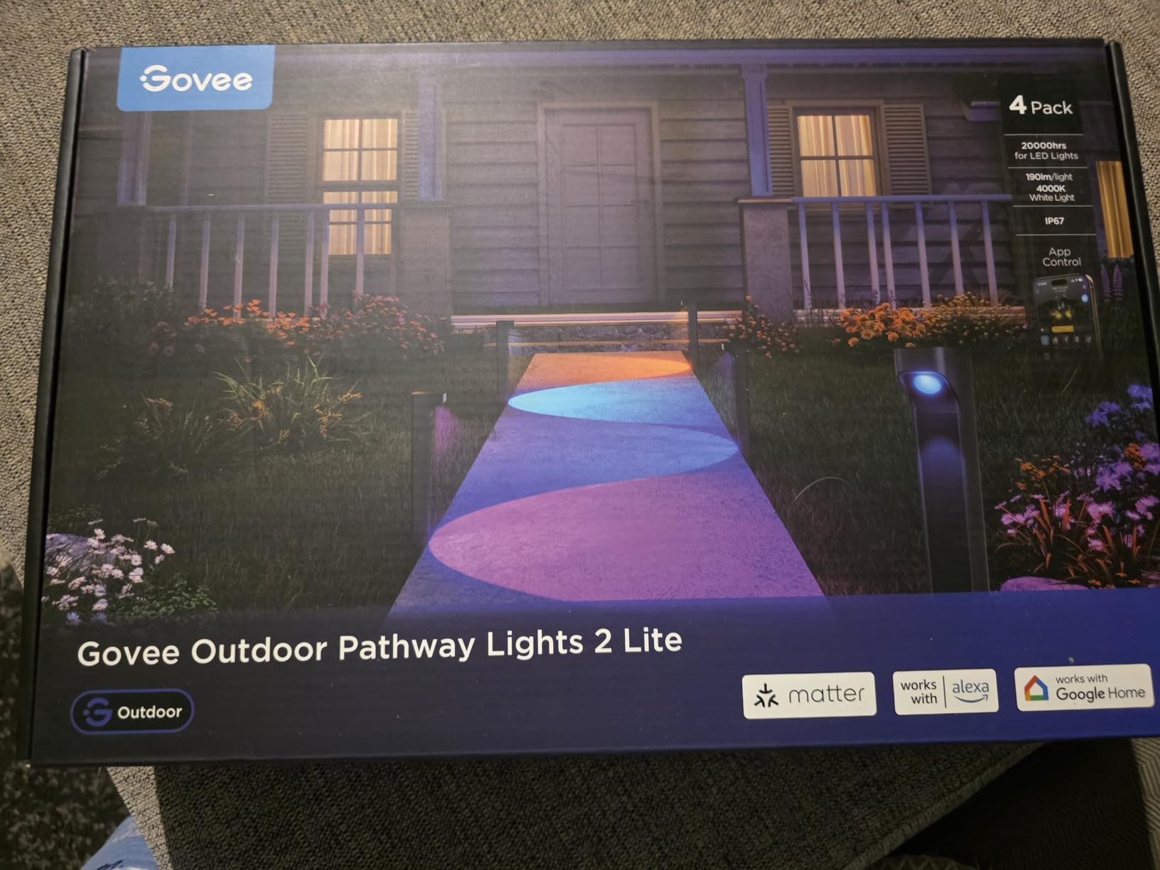 Govee Outdoor Pathway Lights 2 Lite, 8 Pack, 190 Lumens, IP67 Waterproof | 16 Million Colors, 60+ Scene Modes, for Path, Landscape Lighting, Outdoor, Compatible with Alexa, Google Assistant, Matter customer photo 2