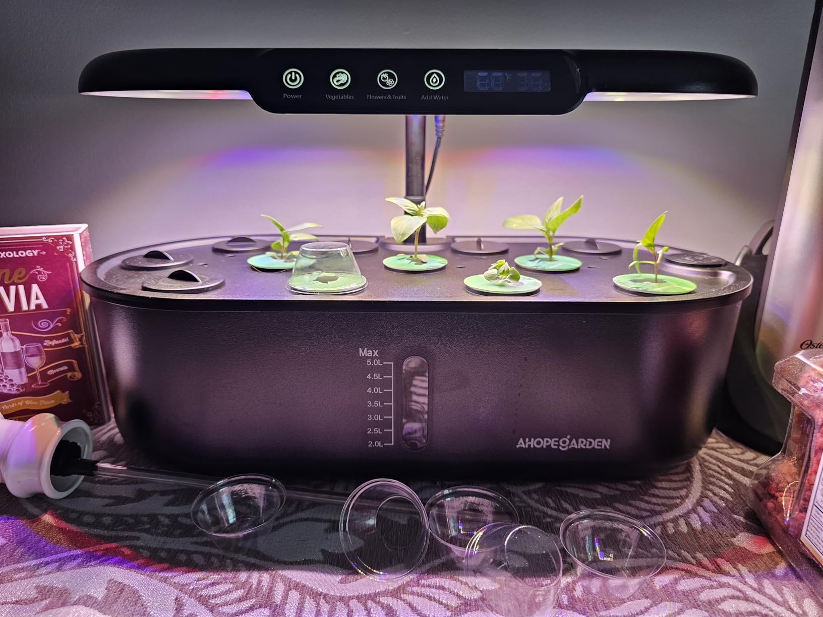 Ahopegarden Hydroponics Growing System: 10 Pods Temp & Humidity Display customer photo 2