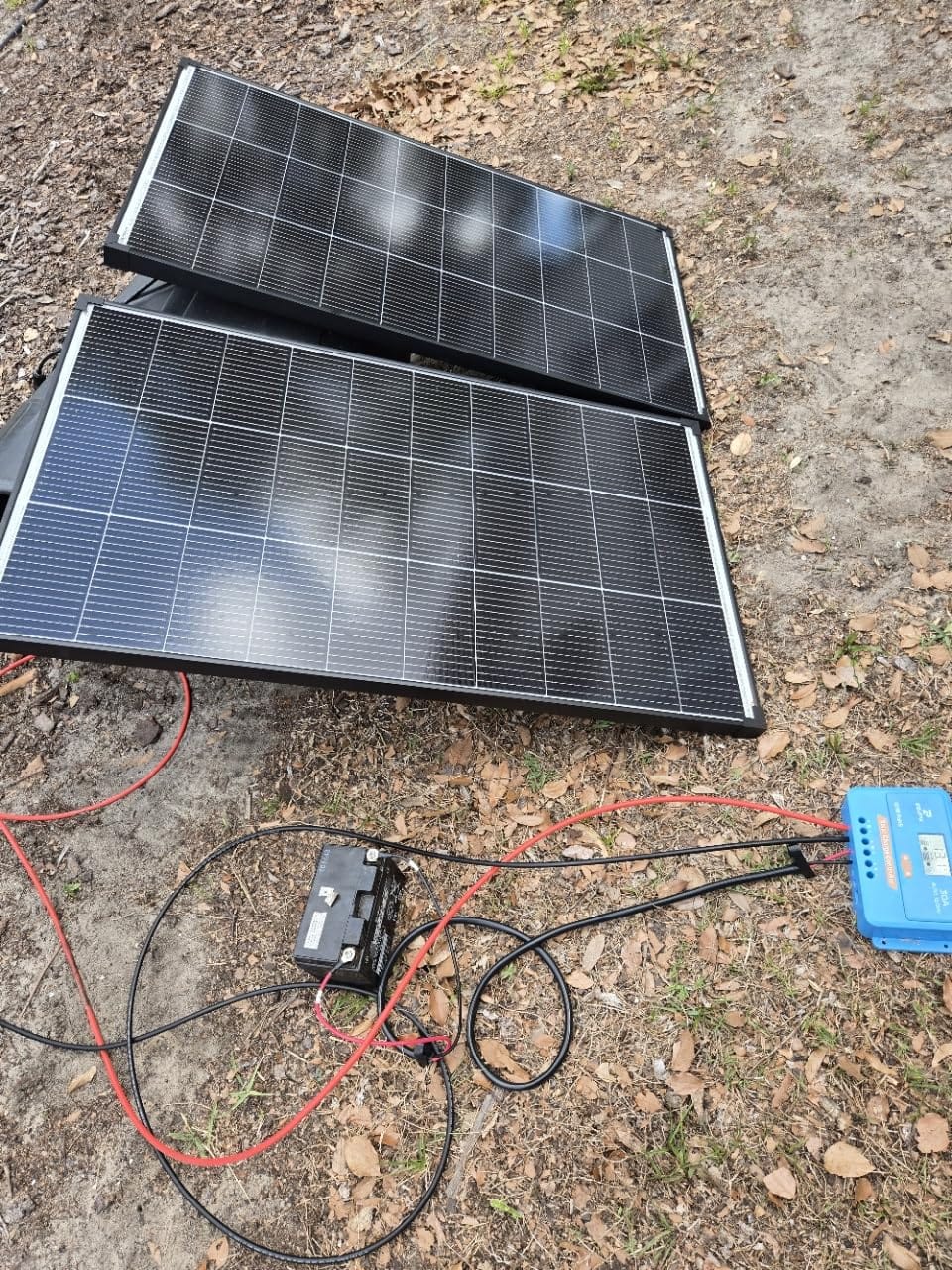 ZOUPW 220 Watt Solar Panel Kit for 12V/24V Battery, 2Pcs 110W 25% High-Efficiency Monocrystalline PV Module Power Charger with 30A LCD PWM Charge Controller for Off-Grid RV Marine Boat Rooftop customer photo 2