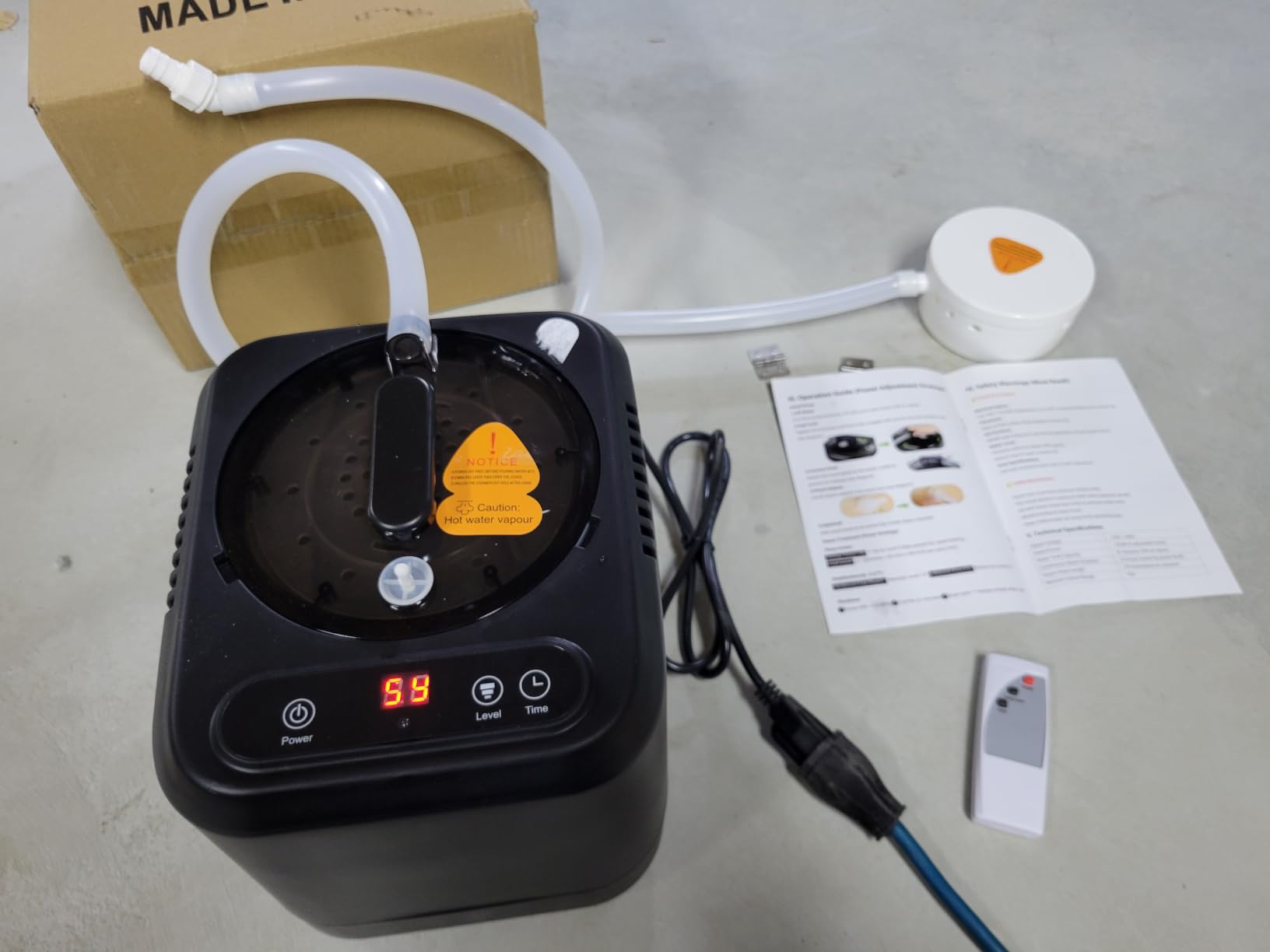 Portable 3L Steam Generator for Wood Bending | 1000W Electric Wood Steamer Kit with 9-Stage Power, 10m Remote, Triple Safety,Curved Designs -Steam Box Plan customer photo 2