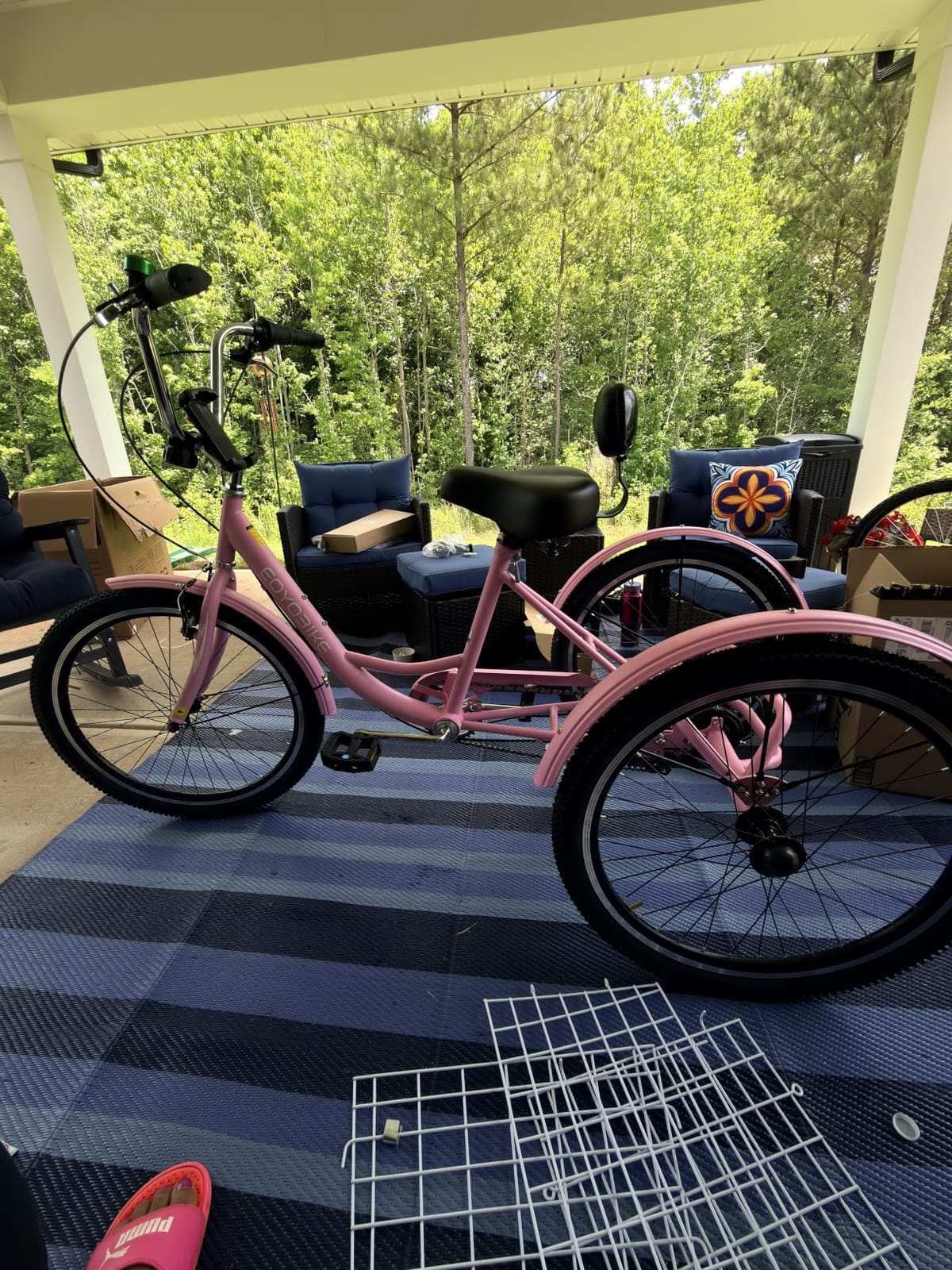 Adult Tricycle, 7 Speed Adult Trike, 20/24/26 inch 3 Wheel Bike with Basket, Low Step-Through Frame, Wide Seat with Backrest, 350 lbs Capacity customer photo 1