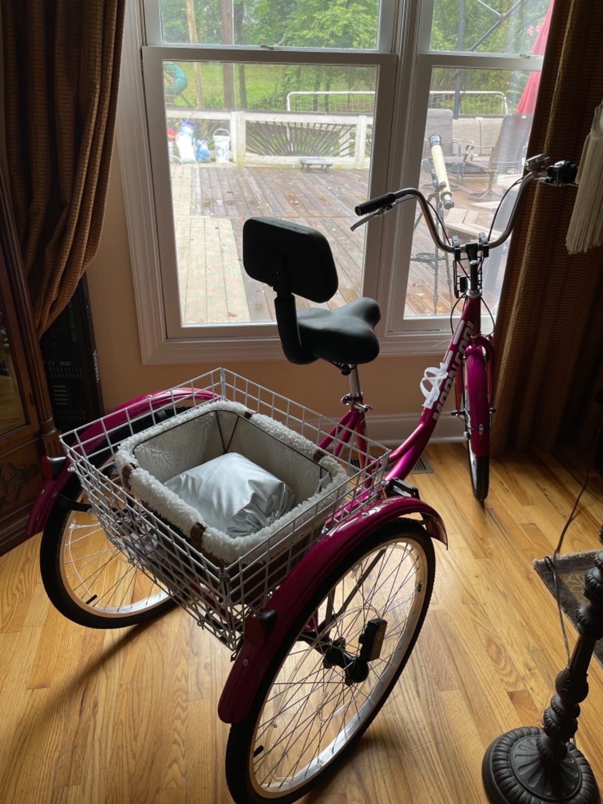 Adult Tricycle, 7 Speed Adult Trike, 20/24/26 inch 3 Wheel Bike with Basket, Low Step-Through Frame, Wide Seat with Backrest, 350 lbs Capacity customer photo 2