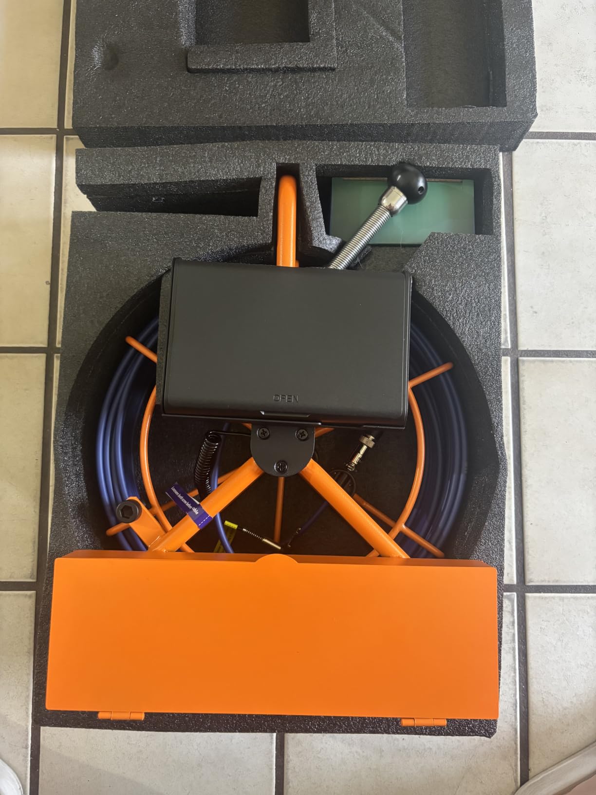 Sewer Camera 100FT/30M Pipe Inspection Borescope Endoscope Camera with Light 6 LEDs 5