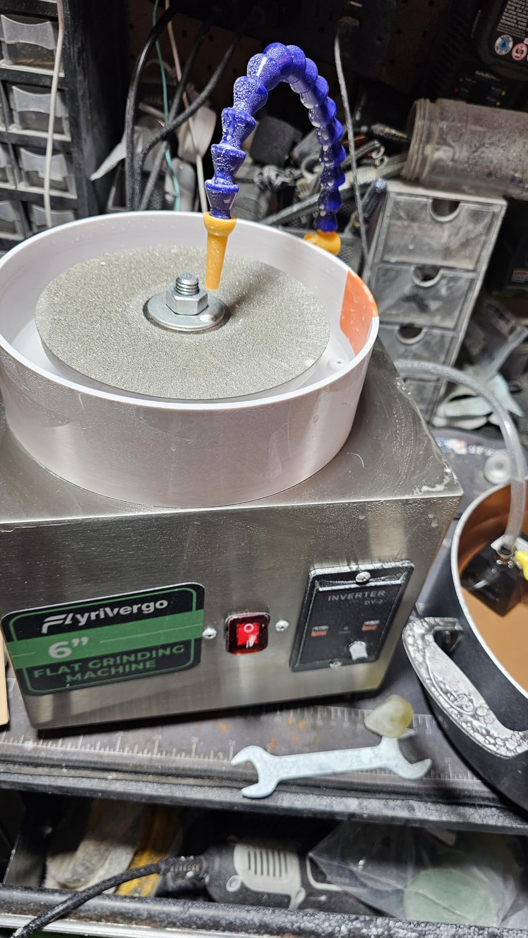 6'' Flat Lapidary Machine Variable Speed Lapidary Equipment | 2800RPM Cabbing Machine, 180W Gem Stone Rock Grinding and Polishing Machine customer photo 2