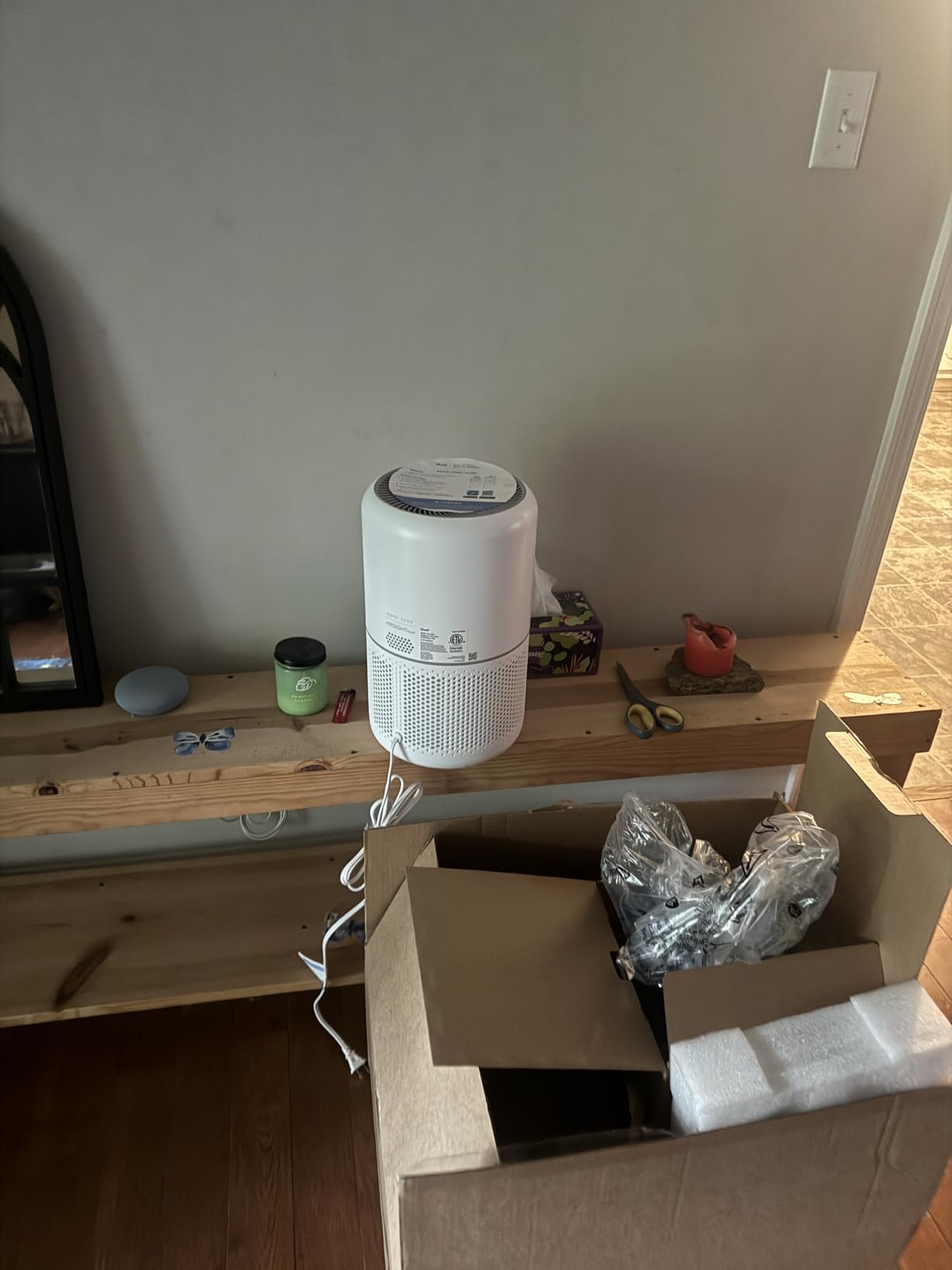 LEVOIT Air Purifiers for Home Pets Bedroom, Smart WiFi for Home Large Room | HEPA Sleep Mode, AHAM VERIFIDE, Quiet 24dB for Pet Hair, Allergens, Dust, Smoke, Pollen, Alexa Control, Core300S-P, White customer photo 1