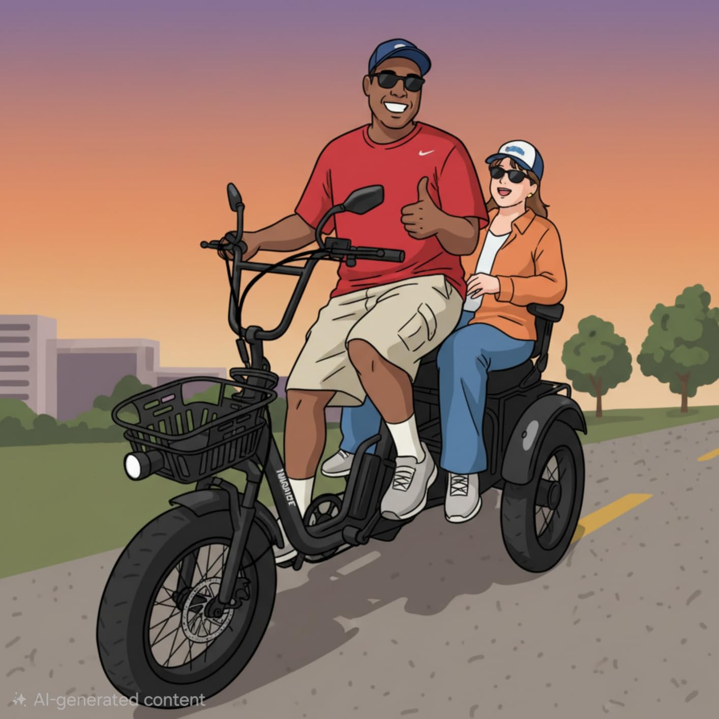 Folding Electric Tricycle for Adults 2 Seater, 20MPH 100 Miles 4