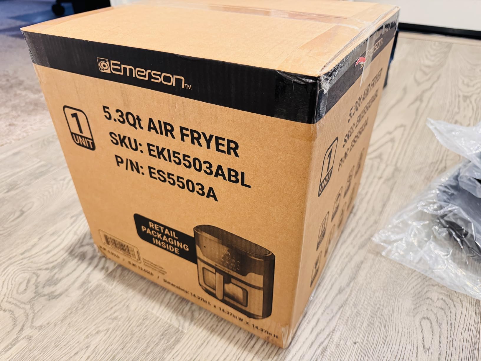 Emerson SmartVoice 5.3QT Air Fryer, 1000+ Voice Commands, 6-in-1 Digital Cooker, Compact Countertop Design, Oil-Free Healthy Cooking, Easy-Clean Nonstick Basket, 1500W customer photo 1