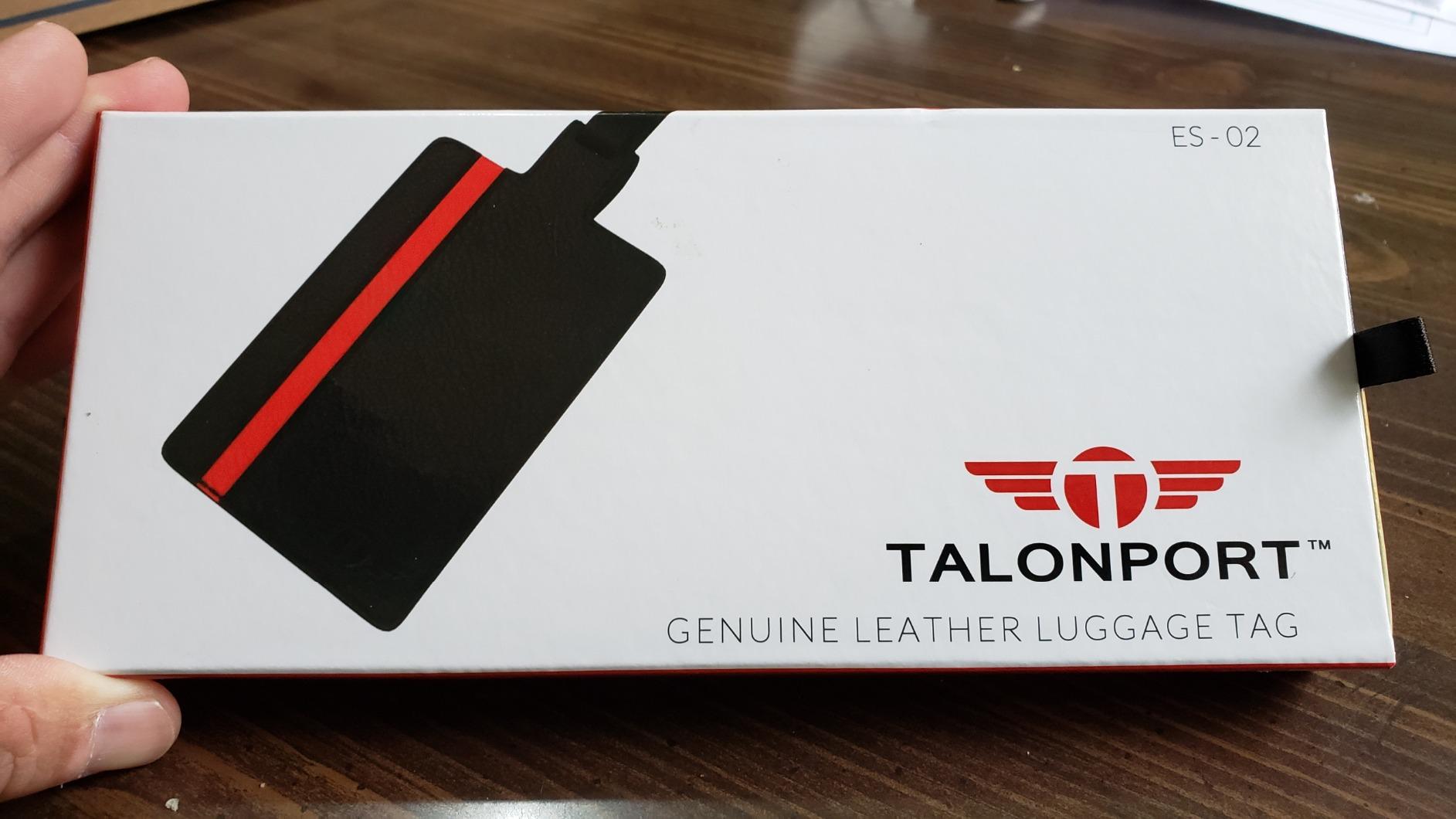 Talonport Genuine Leather Luggage Tag with Privacy Flap Set for Men Women Travel (Brown, 2 Pack) customer photo 2