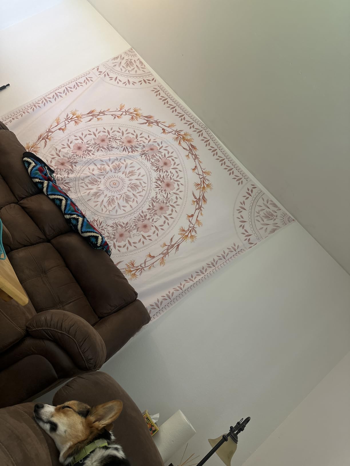 Lifeel Orange Mandala Tapestry, Boho Hippie Medallion Tapestries Home Decor for Bedroom Living Room Dorm, 60x80 inches customer photo 1