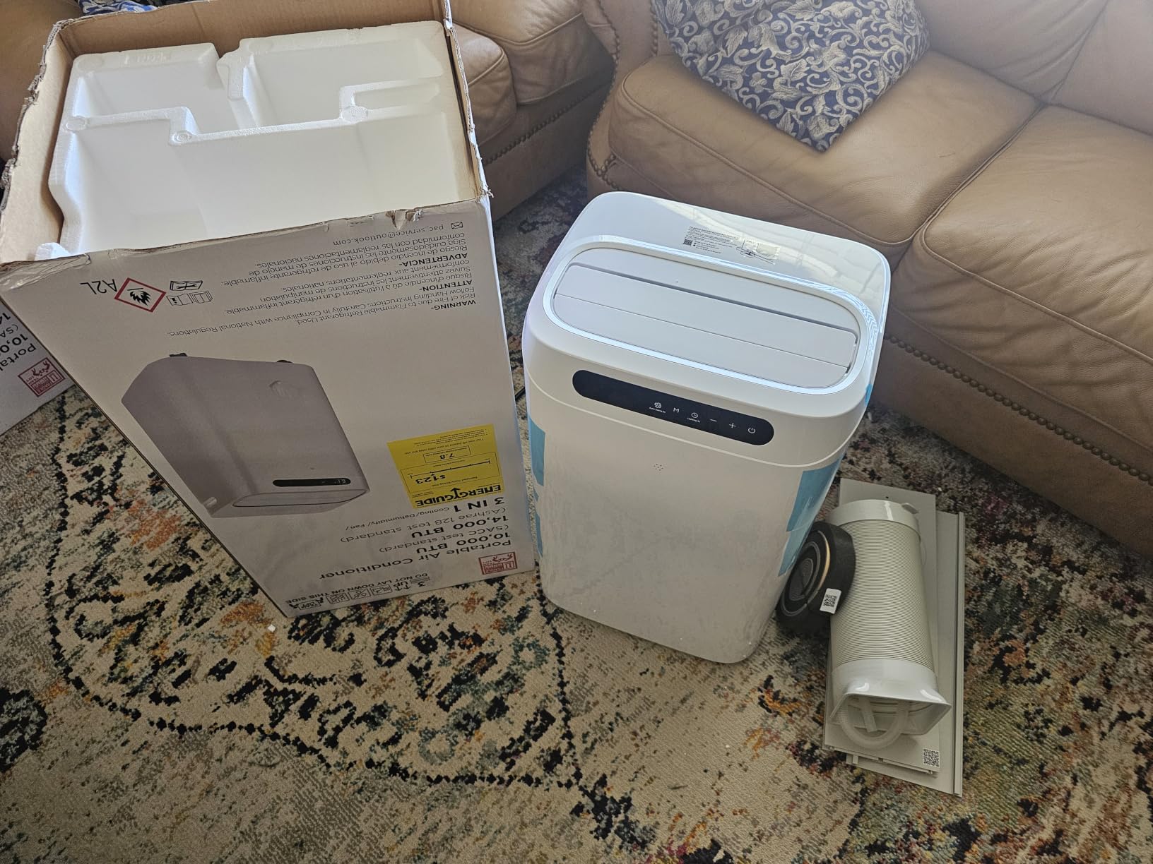 14000 BTU Portable Air Conditioners for Room Cooling up to 700 Sq. Ft, 3-IN-1 Quiet Portable AC Unit with Dehumidifier Fan, Remote Control, Smart Sleep Mode, 24H Timer, Windows Kit Included customer photo 2