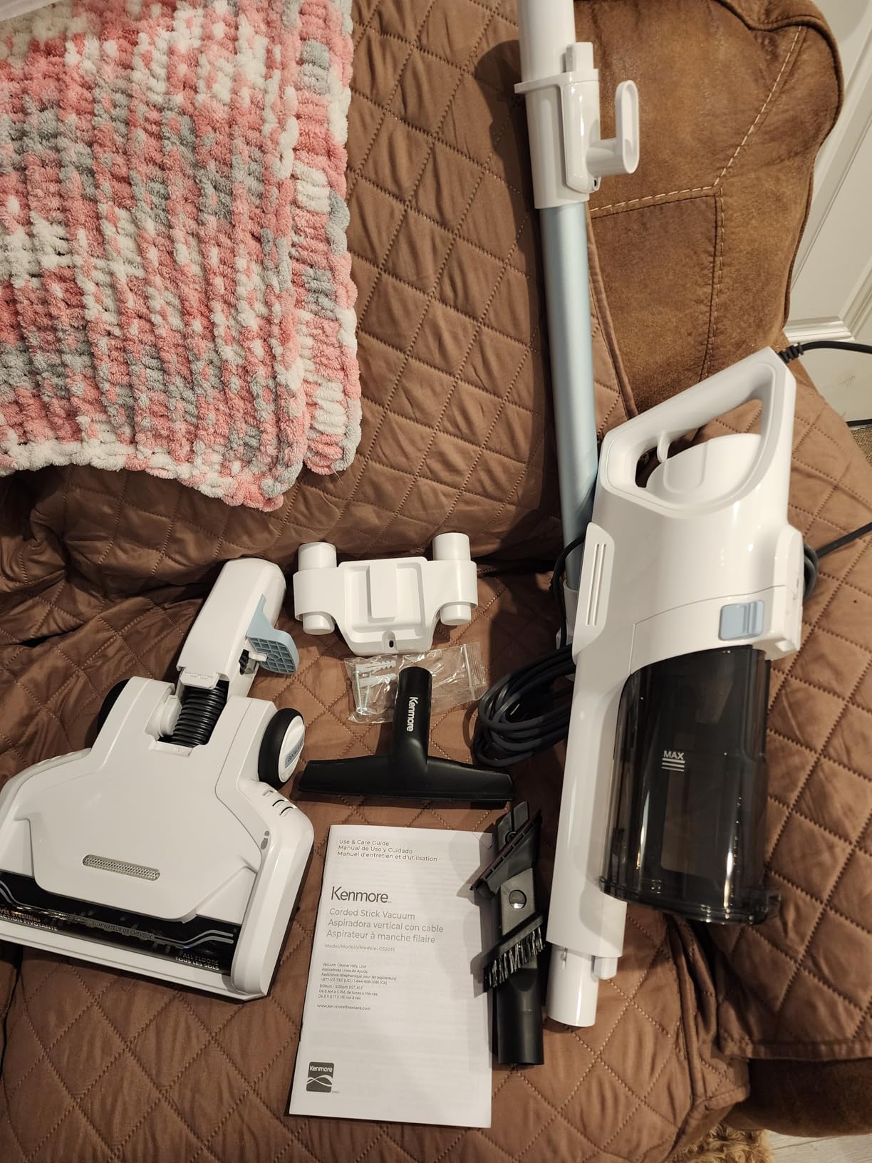 Kenmore 200 Series Corded Stick Vacuum with Hair Eliminator Nozzle | Detachable Hand Vac, 2-Motor Powerful Suction, LED Headlight & Swivel Steering for Carpets, Bare Floors and Couches - CS2015 customer photo 2