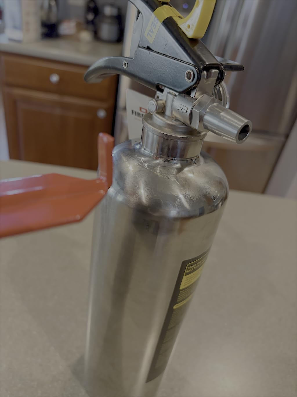 Ougist Class K Fire Extinguisher for Kitchen, 1-A:K, 34 Fl Oz Wet Chemical - For Small Cooking Oil and Grease Fires with Quick-Pull Access and Easier Cleanup for Kitchen and Food Truck Use customer photo 2