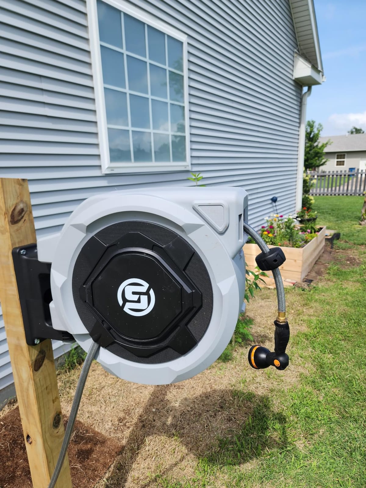 SUNPOW Retractable Garden Hose Reel - 1/2