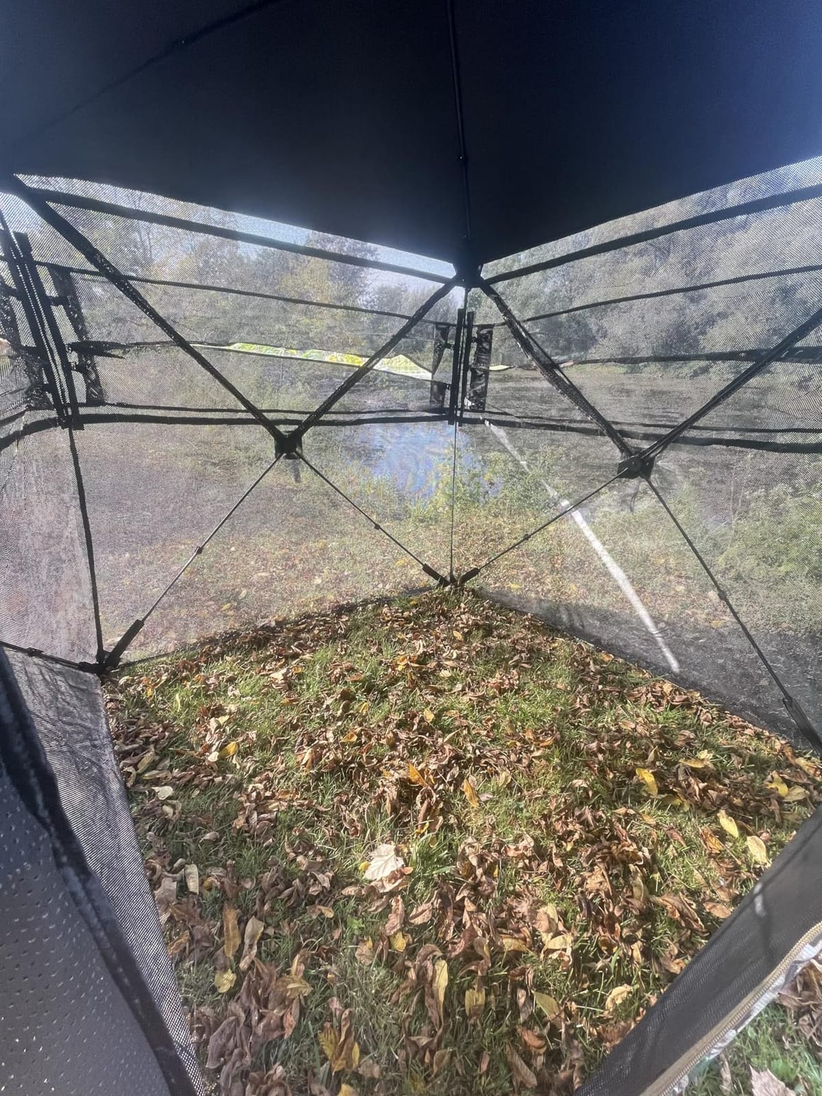 TLC Sport Hunting Blind, 360° See Through Ground Blind for 2-4 Person | Pop-up Design, Silent Sliding Windows, Portable & Concealed, Camouflage Hunting Tent with Carrying bag customer photo 2