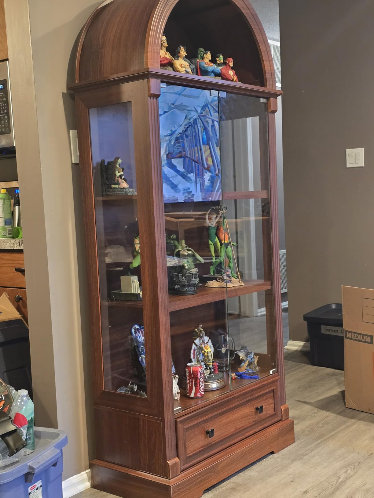 Dystler Curio Cabinet with Glass Doors & LED Lights | 72