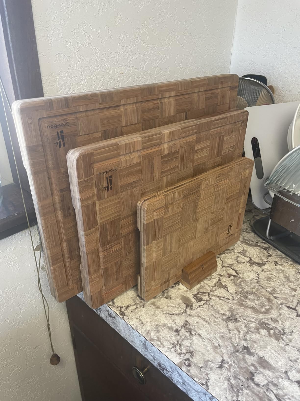 Extra Large Bamboo Cutting Boards, 3-Pack Heavy Duty Bamboo Cutting Boards Set with Juice Grooves & Non-Slip Feet - Extra Large Thick Wood Chopping Board for Meat, Fruits & More, Non-Toxic & Durable customer photo 1
