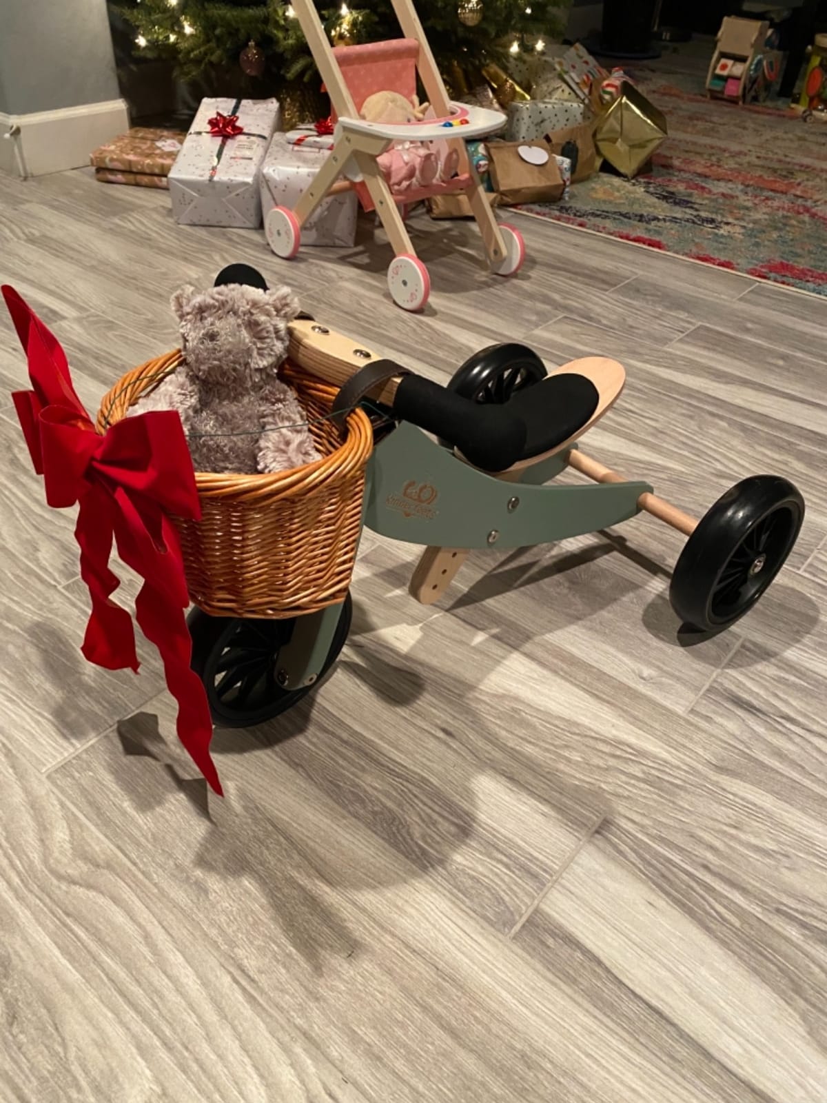 Kinderfeets Tiny Tot 2-in-1 Wooden Balance Bike & Tricycle for Toddlers 12-24 Months - Adjustable Seat, Puncture-Proof Tires, Pedal-Free Ride-On Training Bike customer photo 2
