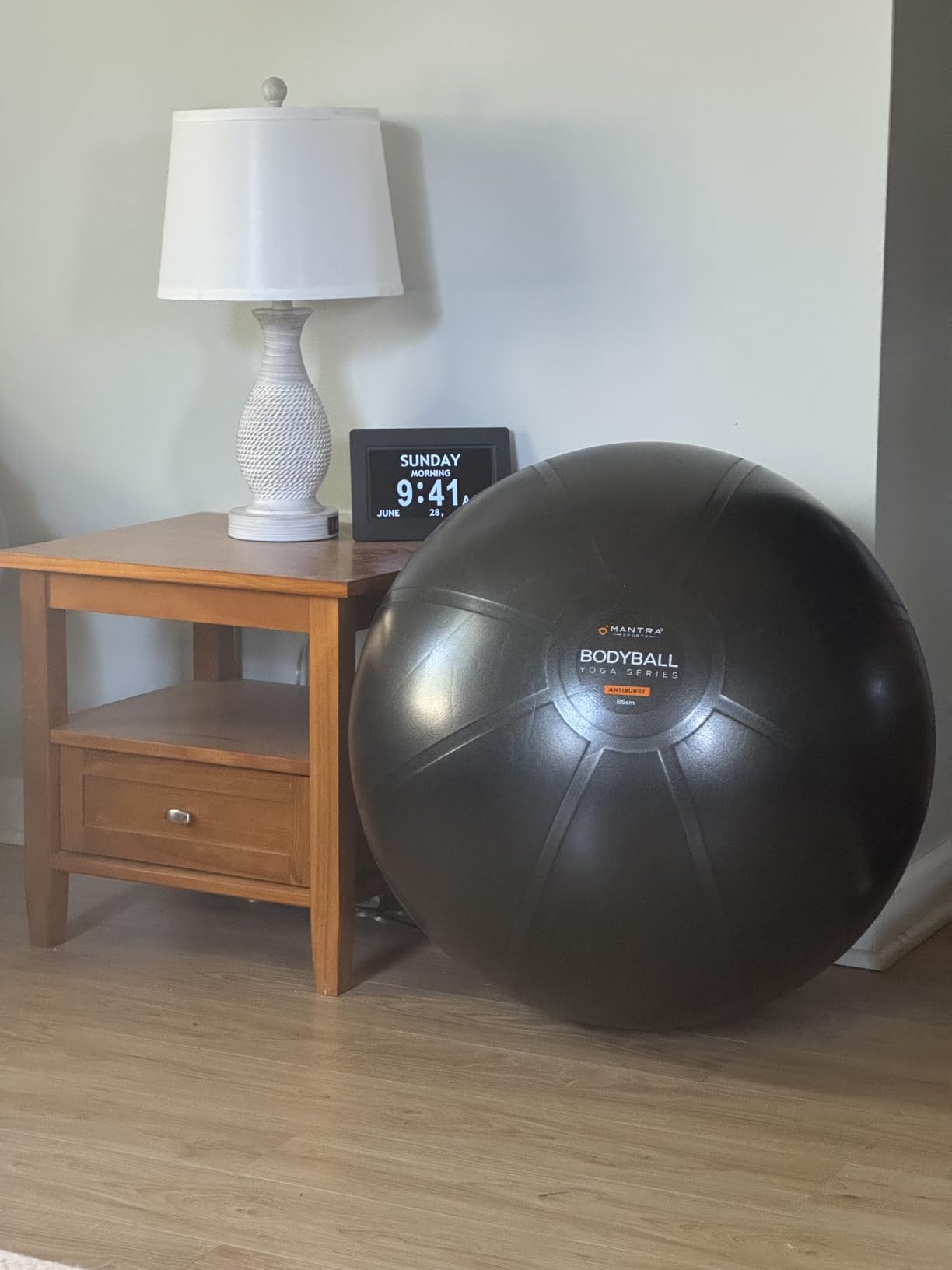 Exercise Ball - Yoga Ball for Pilates & Fitness - Birthing for Pregnancy, Stability, Core, Balance, Therapy for Physical Rehab, Workout for Home Gym & Office Chair, Fast Pump Included customer photo 1