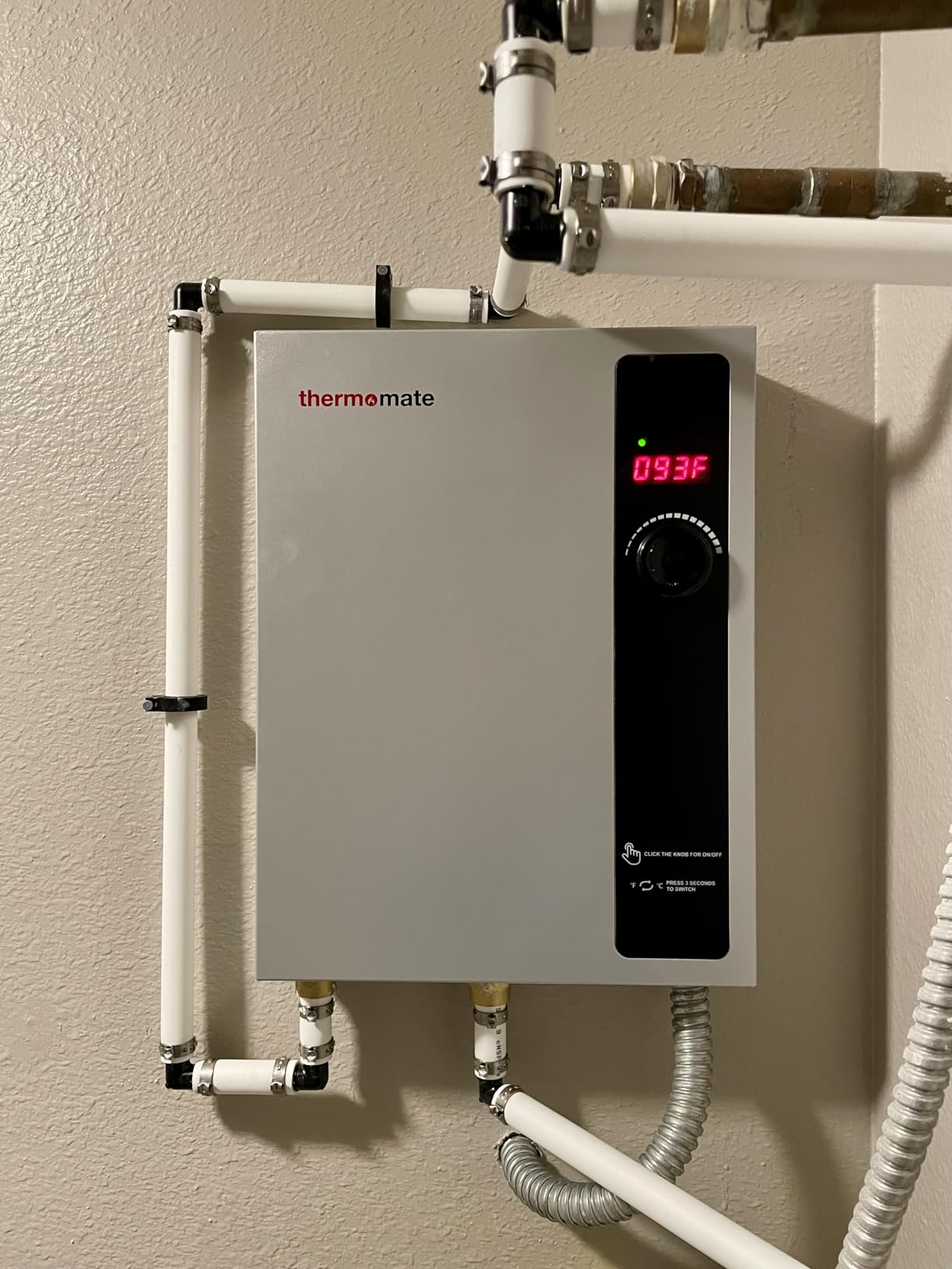 ThermoMate 36kW Tankless Water Heater Electric Max 8.0 GPM, ETL Certified 240 Volt On Demand Instant Hot Water Heater, Self-Modulating Endless Hot Water for Whole House customer photo 1