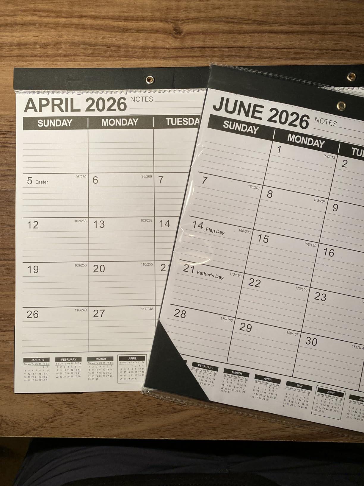 GuassLee Extra Large Desk Calendar 2026, 19 Months Jumbo Desk/Wall Calendar from Jun. 2026 through Dec. 2027, 30 x 20 Inches Hanging Planner with Julian Date, Notes customer photo 1