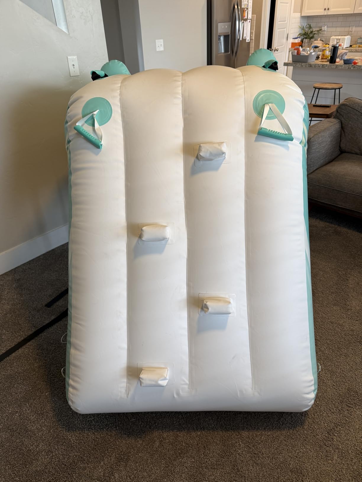Inflatable Pontoon Waterfall Slide for Adults & Teens, Heavy Duty Boat Waterfall Water Slide with Air Pump, Portable Summer Lake Float Slide for Most Pontoon Boats, Professional Grade Boat Accessory customer photo 1