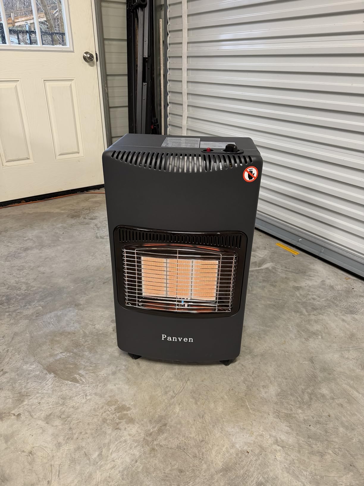 Propane Patio Heater, 18,000 BTU Foldable Outdoor Propane Heater with LP Regulator, Portable Gas Heaters for Camping, Garage, Porch and Backyard customer photo 1