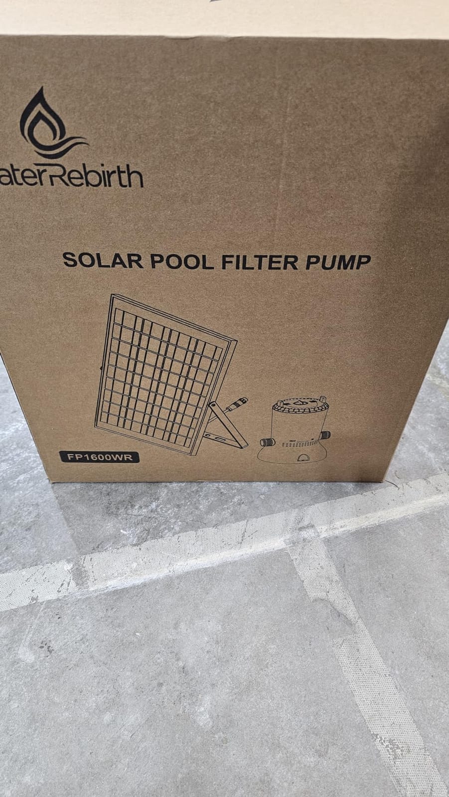 WaterRebirth Dual-Power Solar Pool Filter Pump 400 GPH, FP1600WR Above Ground Pool Filtration System with 20W Solar Panel & AC Adapter, IPX8 Waterproof, for Swimming Pools up to 1320 Gallons customer photo 2