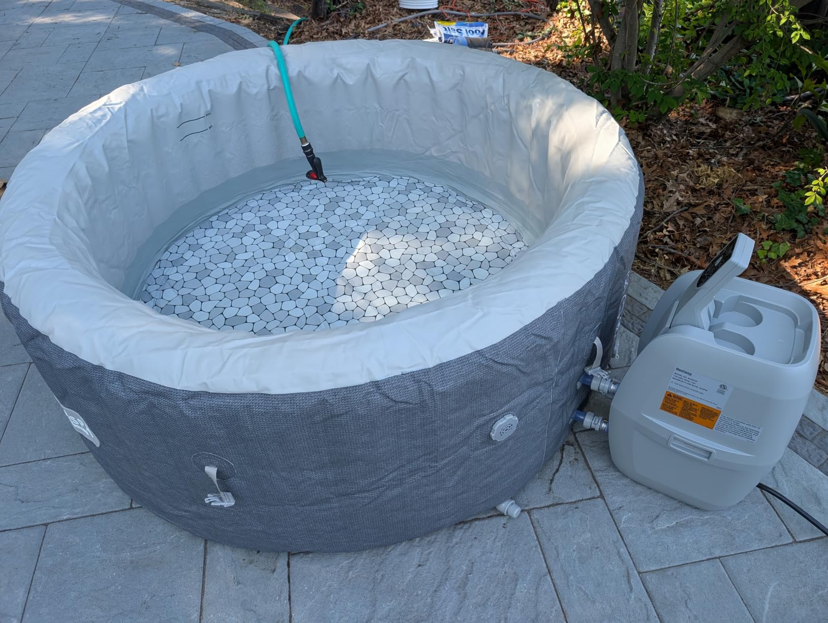 SaluSpa Hot Springs 4-6 Person Square Inflatable Hot Tub, Energy-Efficient | 40% More Energy-Efficient Than Similar Hot Tubs, Wi-Fi Compatible, 140 Soothing Jets, Ultra-Durable Design, 5-Minute Setup customer photo 2