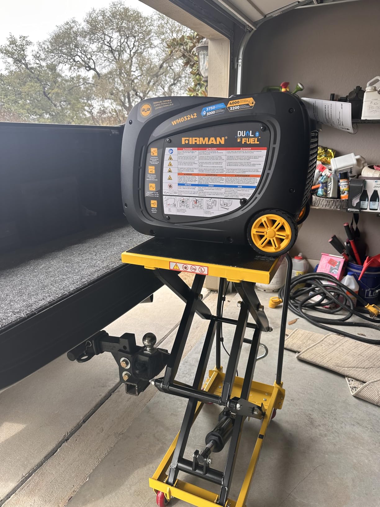 Hydraulic Lift Table Cart, 330 LBS Capacity 50 in Lifting Height, Manual Double Scissor Lift Table with Locking Wheels and Non-Slip Pad, Hydraulic Scissor Cart for Material Handling | Orange customer photo 1