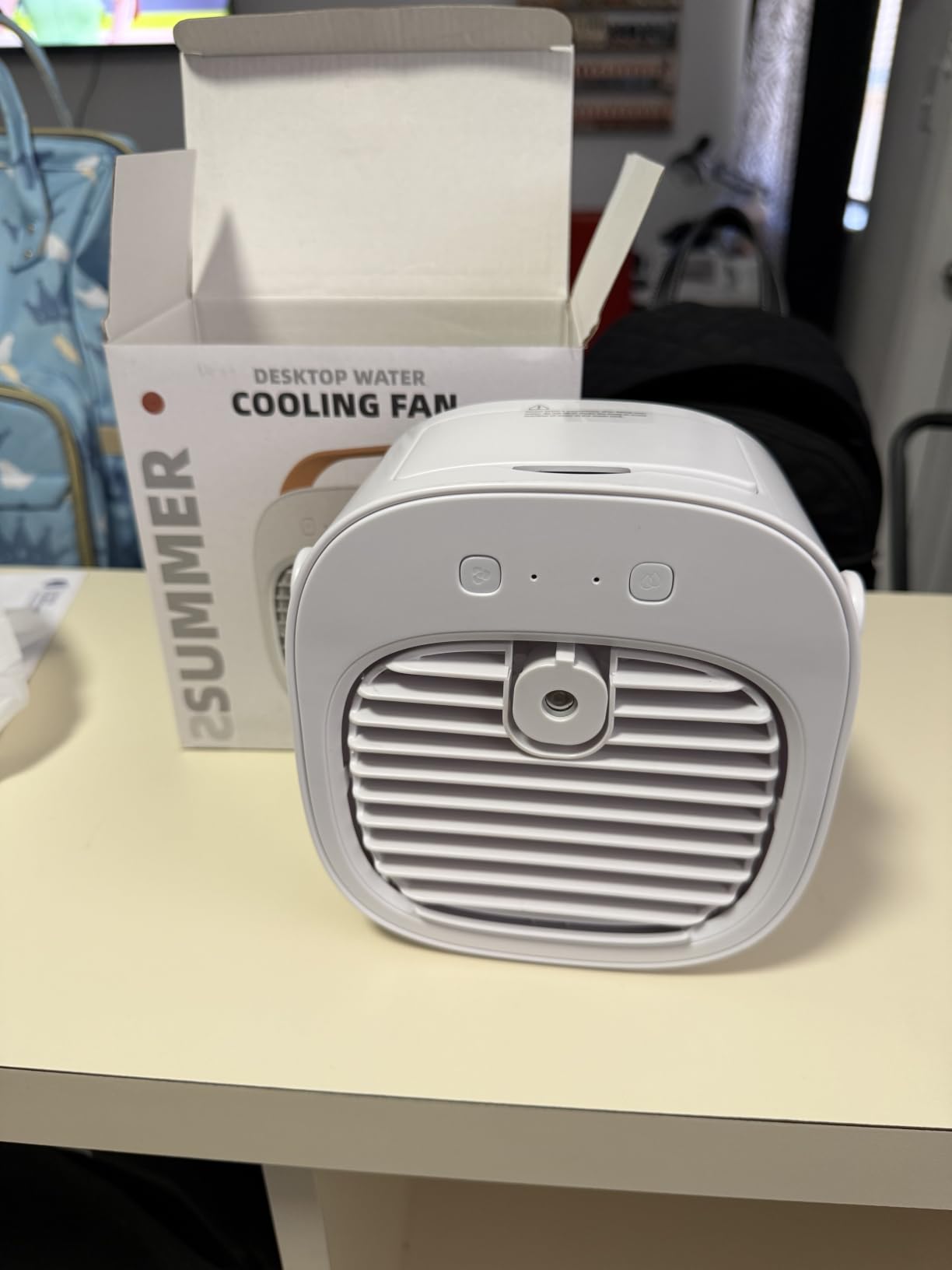 Portable Air Conditioner -5200mAh Rechargeable Mini Air Conditioner with 3 Speed Settings, 5-10 Hours Runtime,Quiet Desk Cooling Fan, Personal Air Cooler for Home, Bedroom, Travel, Office, Outdoor customer photo 2