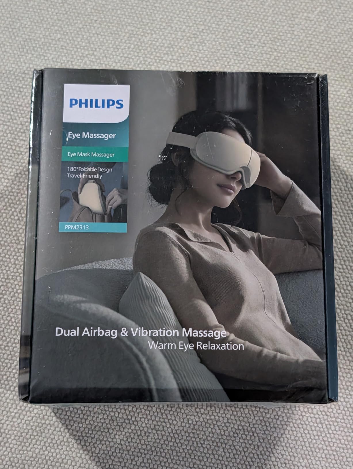 PHILIPS Eye Massager with Heat, Compression for Eye Strain & Better Sleep | Vibration Massage for Head Tension, Eye Strain, Dry Eyes & Dark Circles, Reduce Strain for Office, Travel, Gift for Women Men customer photo 1