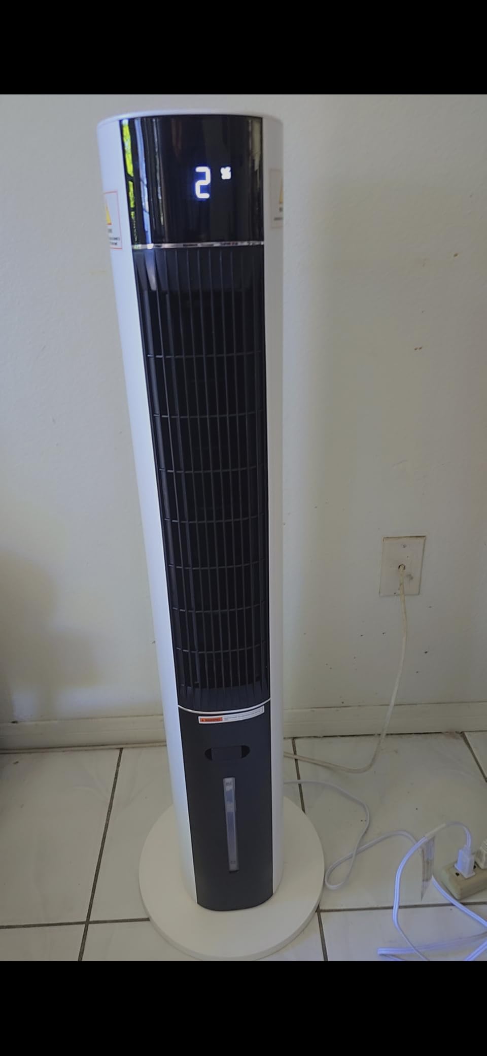 Evaporative Air Swamp Cooler, Cooling Fans that Blow Cold Air, 38in | Portable design, tower fan with 3L water tank, ice packs, remote control, 3 speeds, that cools for bedroom customer photo 1