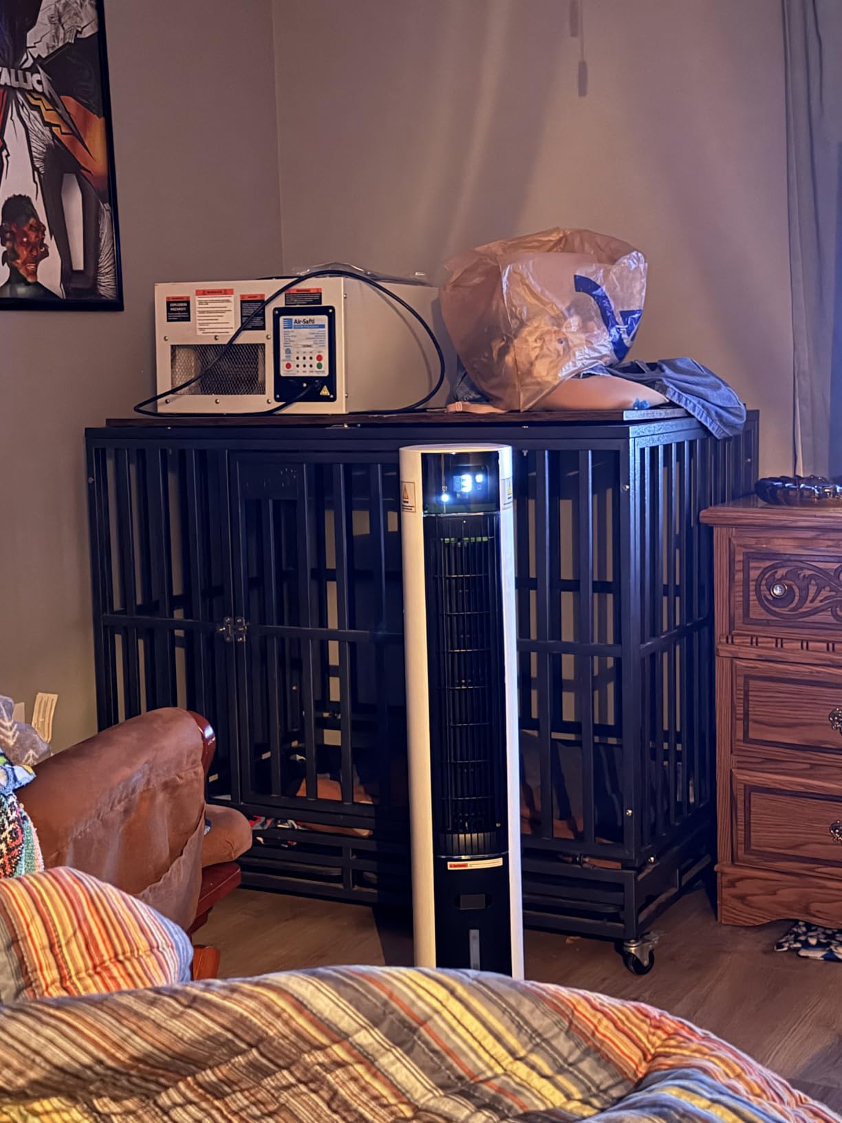 Evaporative Air Swamp Cooler, Cooling Fans that Blow Cold Air, 38in | Portable design, tower fan with 3L water tank, ice packs, remote control, 3 speeds, that cools for bedroom customer photo 2