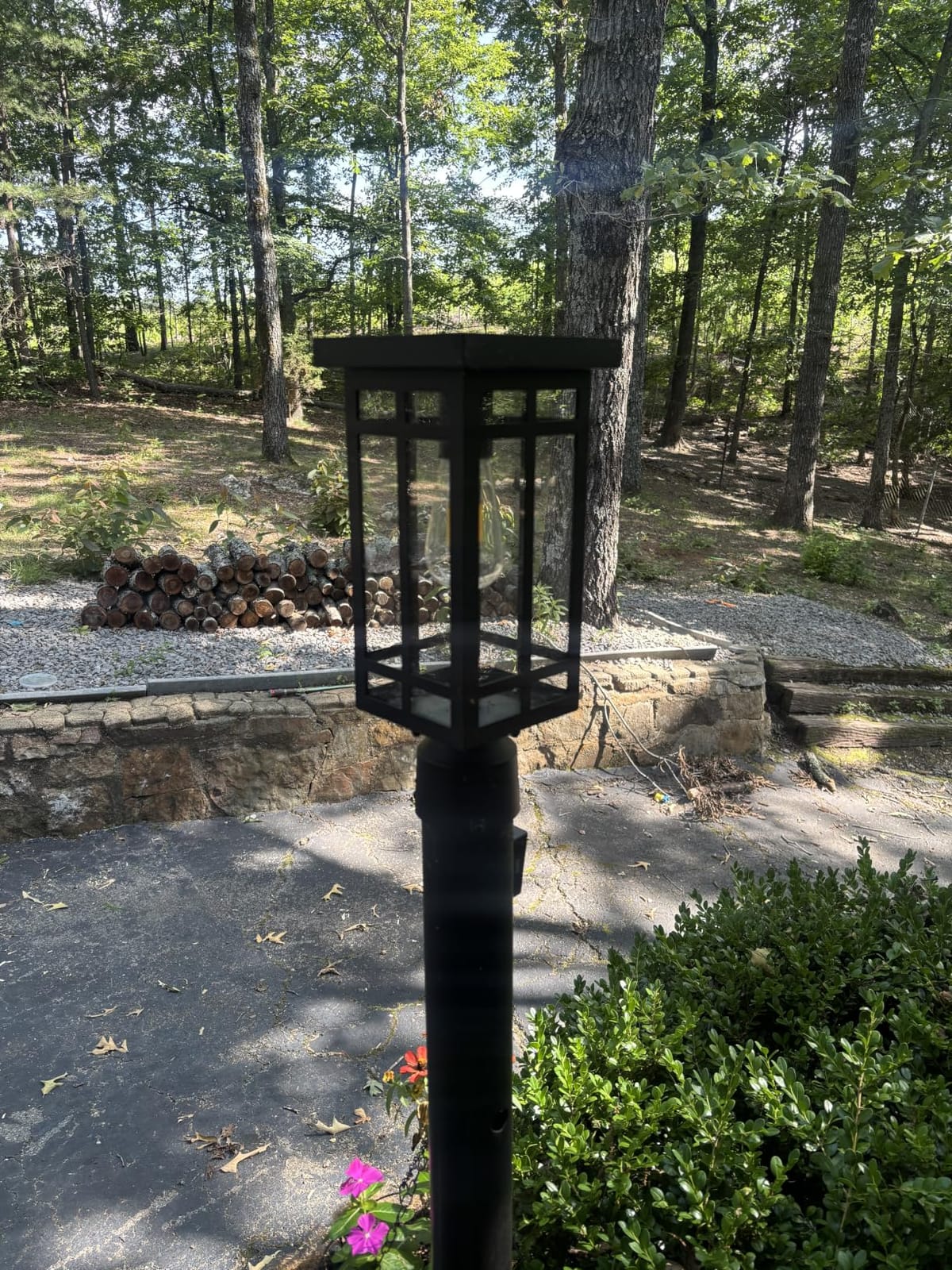14'' Outdoor Solar Post Light, Dusk to Dawn Solar Lamp Post, Black, 1 Pack | Lamp Posts Light Fixture, Waterproof Outdoor Pole Lights for Yard Garage Porch Patio (Included Mounting Base) customer photo 1