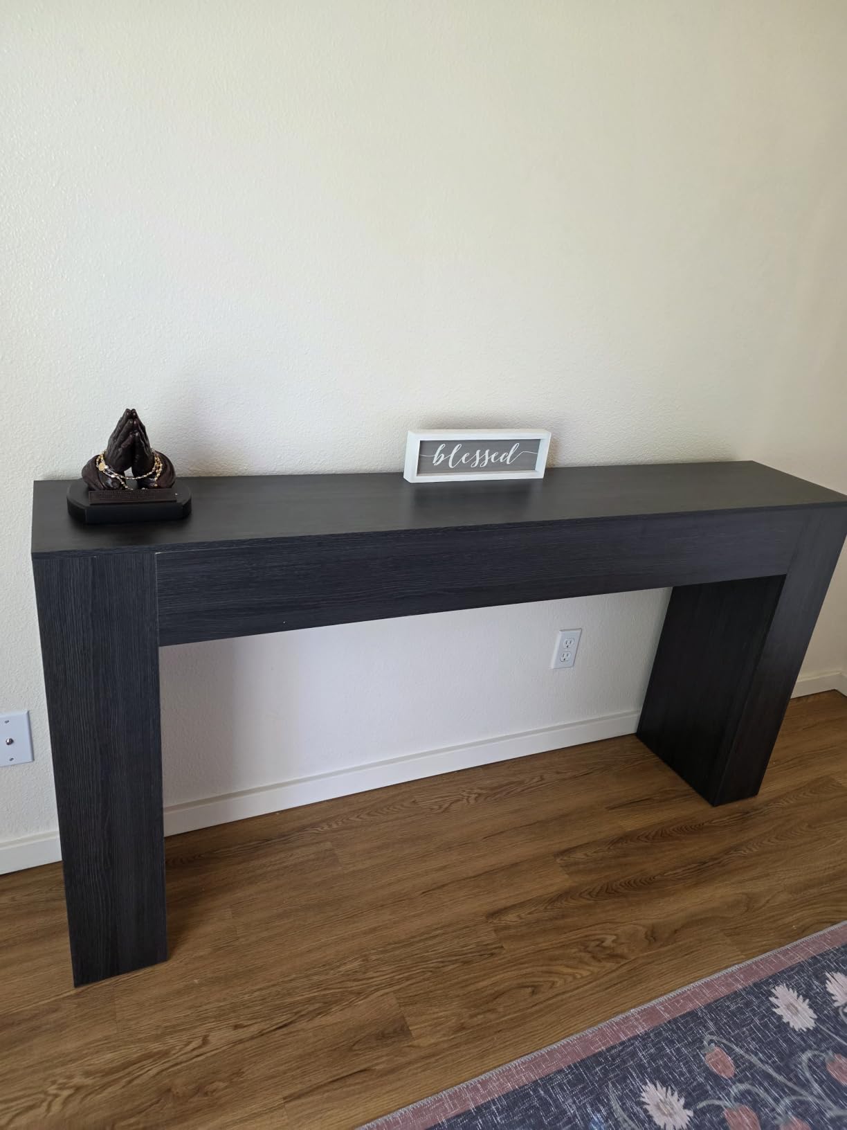 VASAGLE 63 Inches Entryway Table, Thick Tabletop Console Table, Farmhouse | Long Console Table, for Hallway, Living Room, Bedroom, Behind the Couch, Honey Brown, ULNT147KB01S customer photo 1